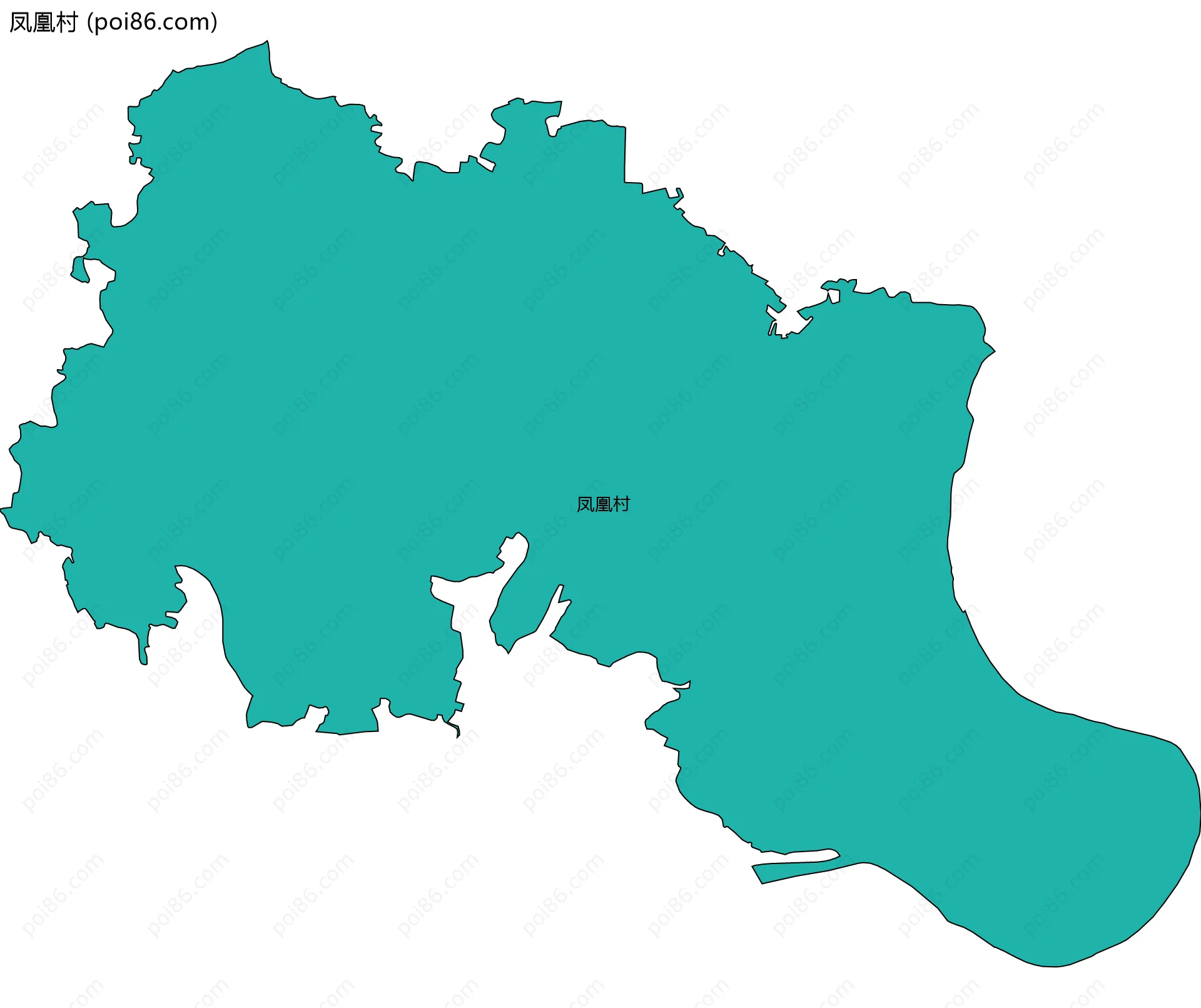 凤凰村边界地图