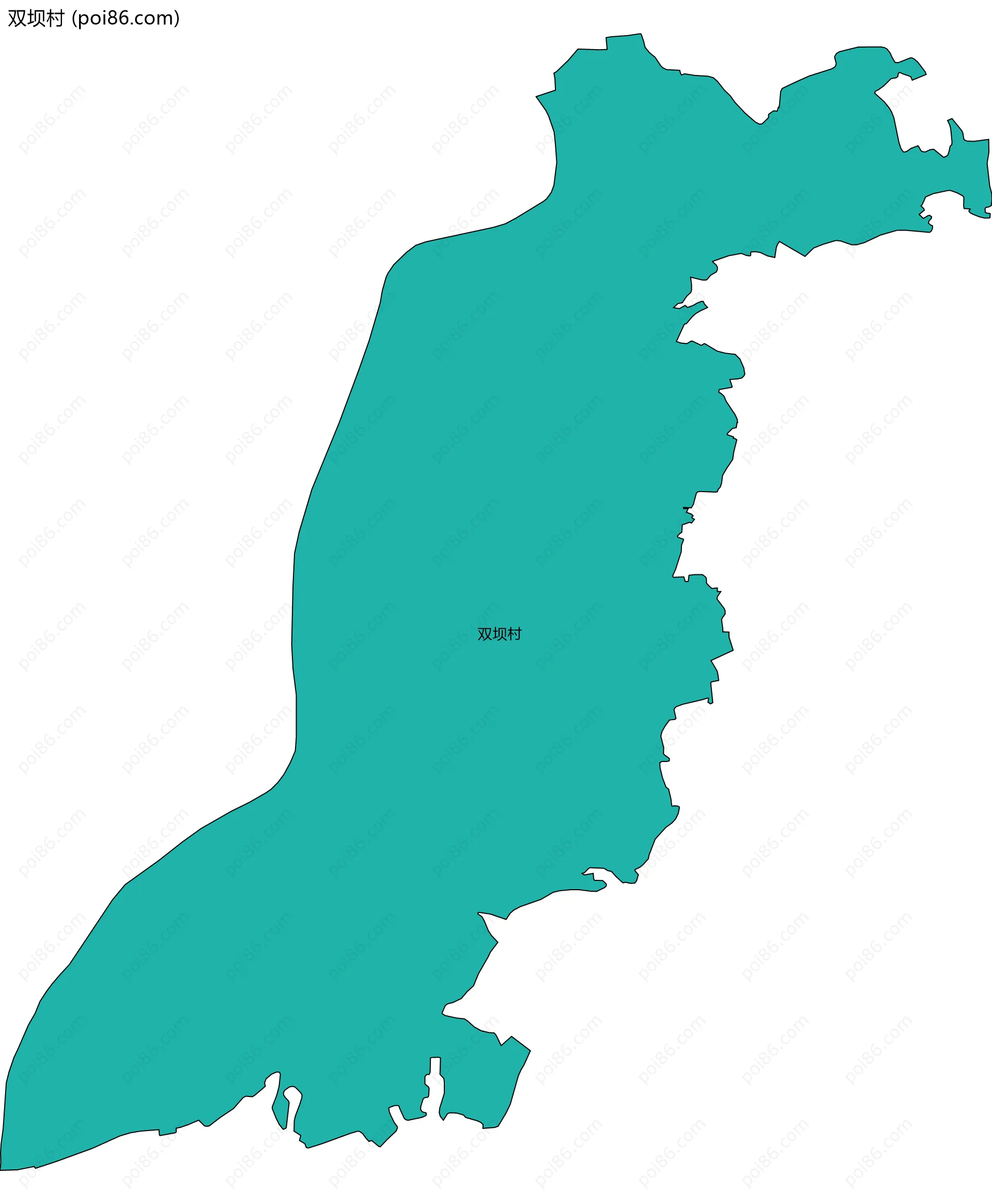 双坝村边界地图