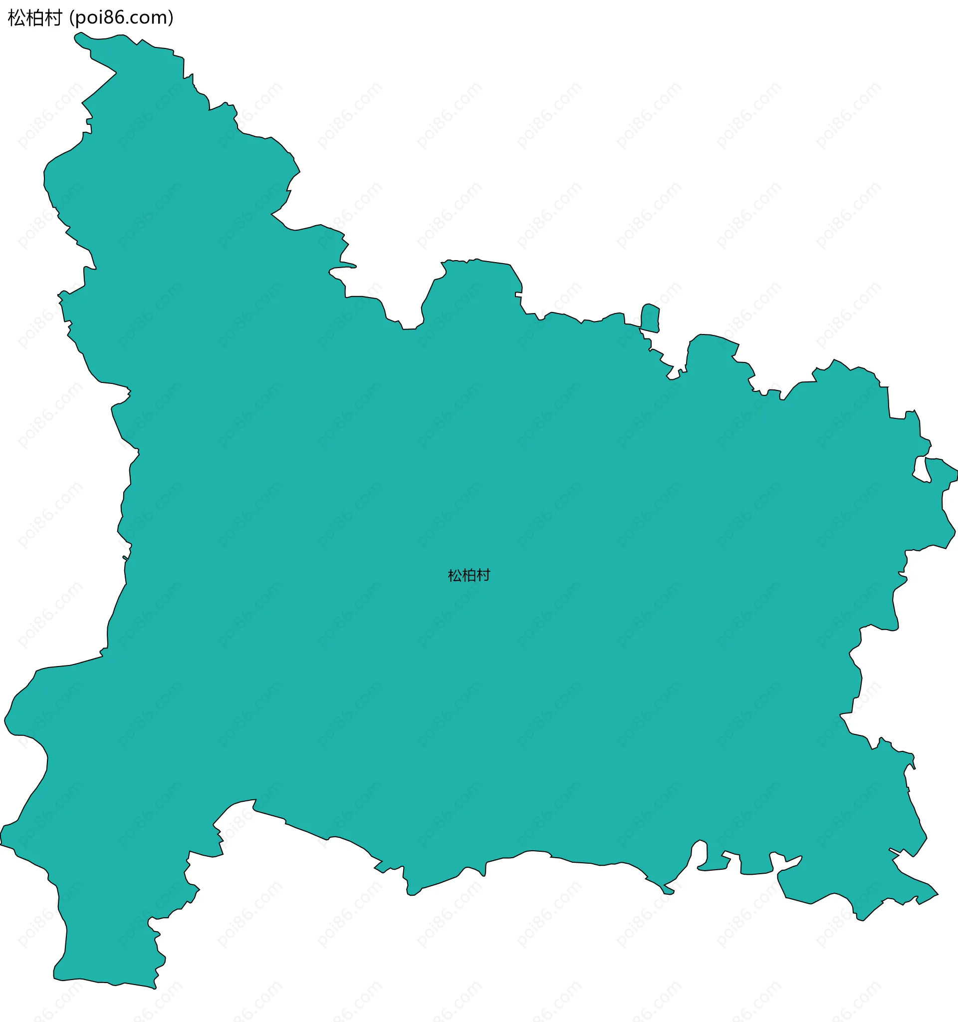 松柏村边界地图