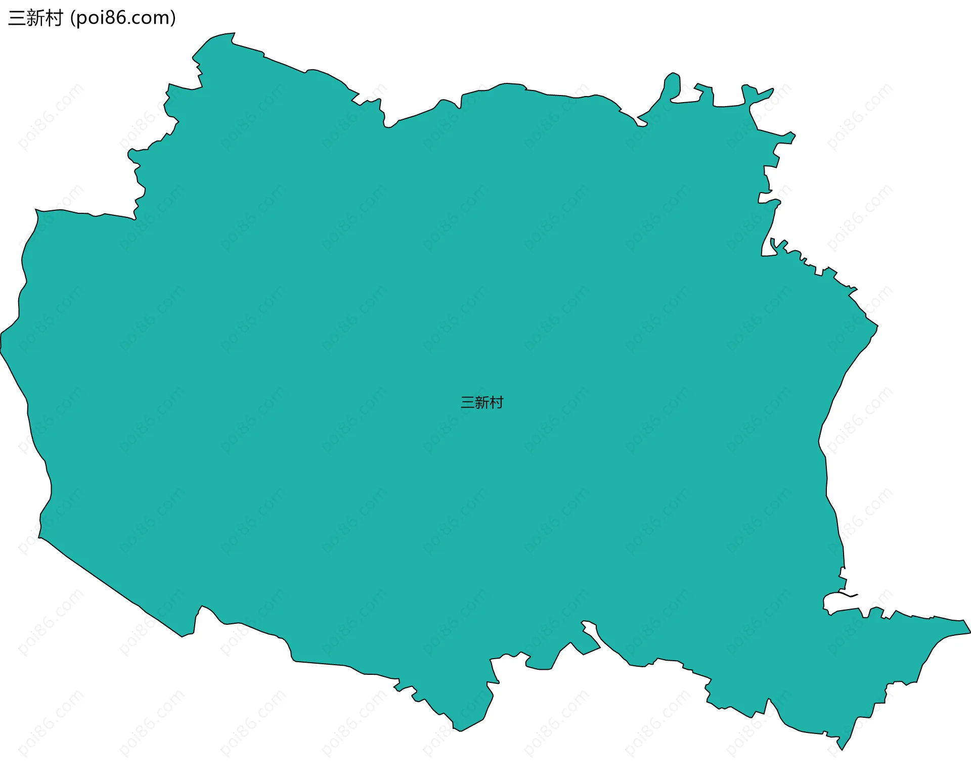 三新村边界地图