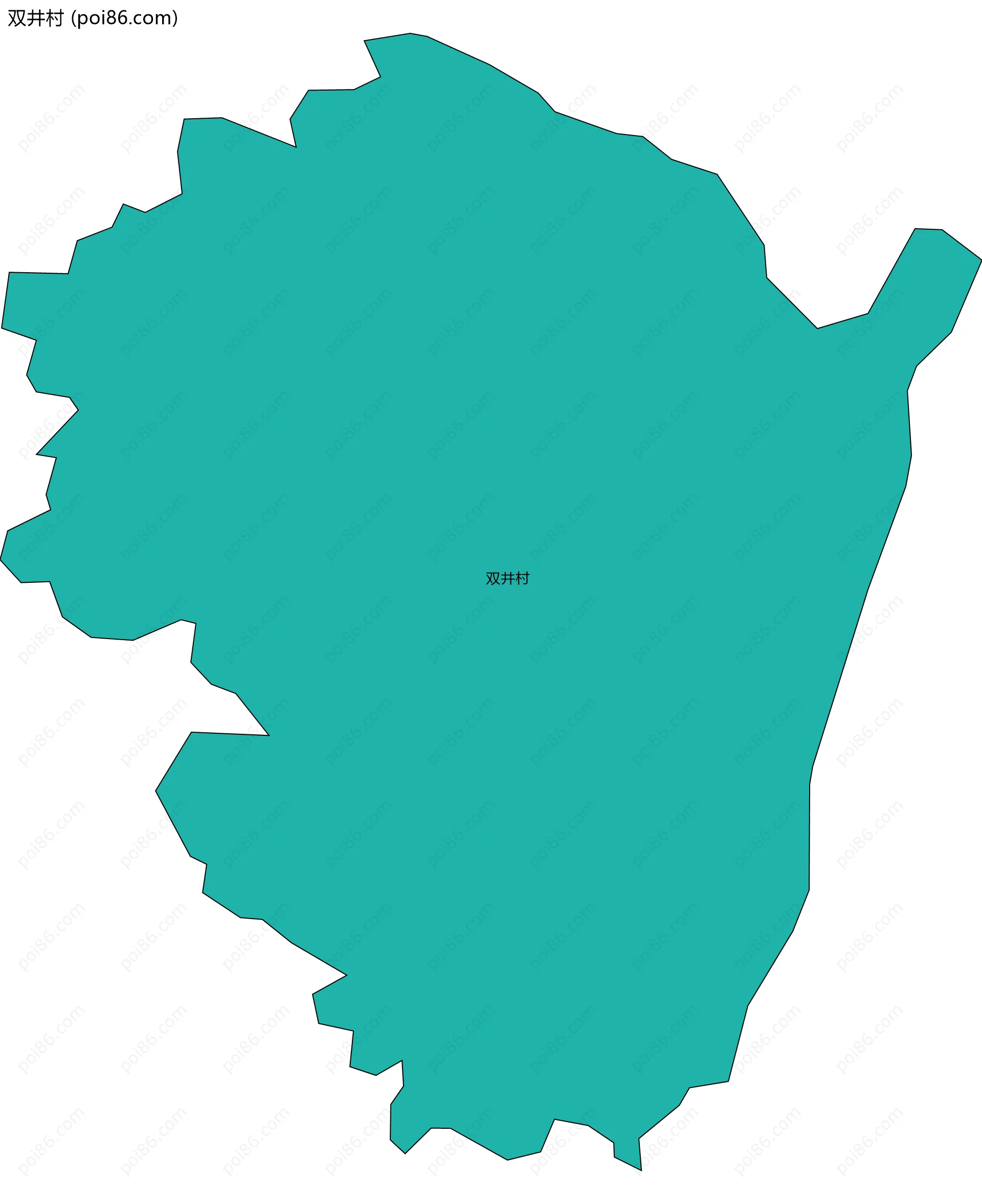 双井村边界地图