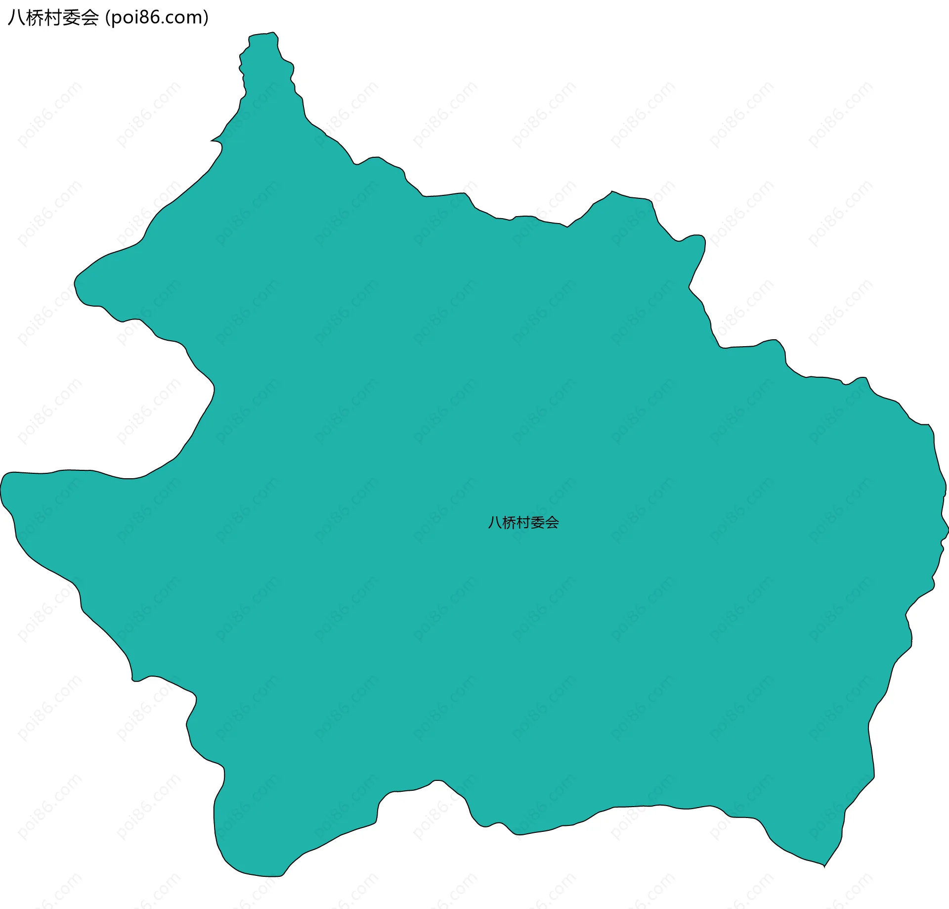 八桥村委会边界地图