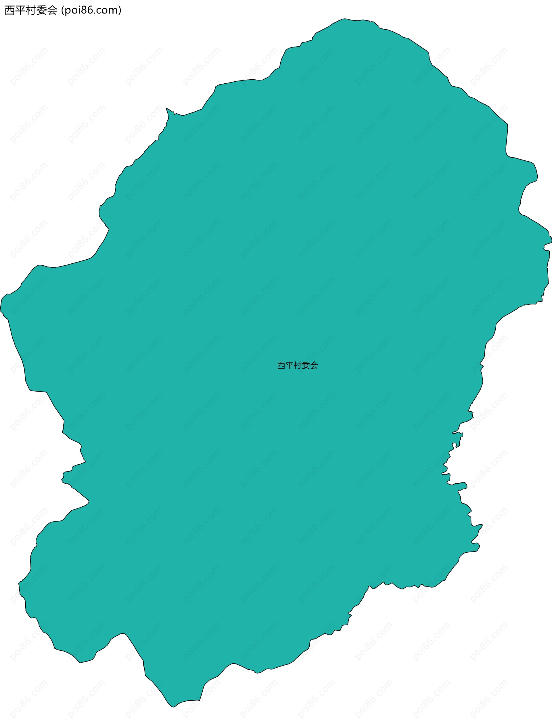 西平村委会边界地图