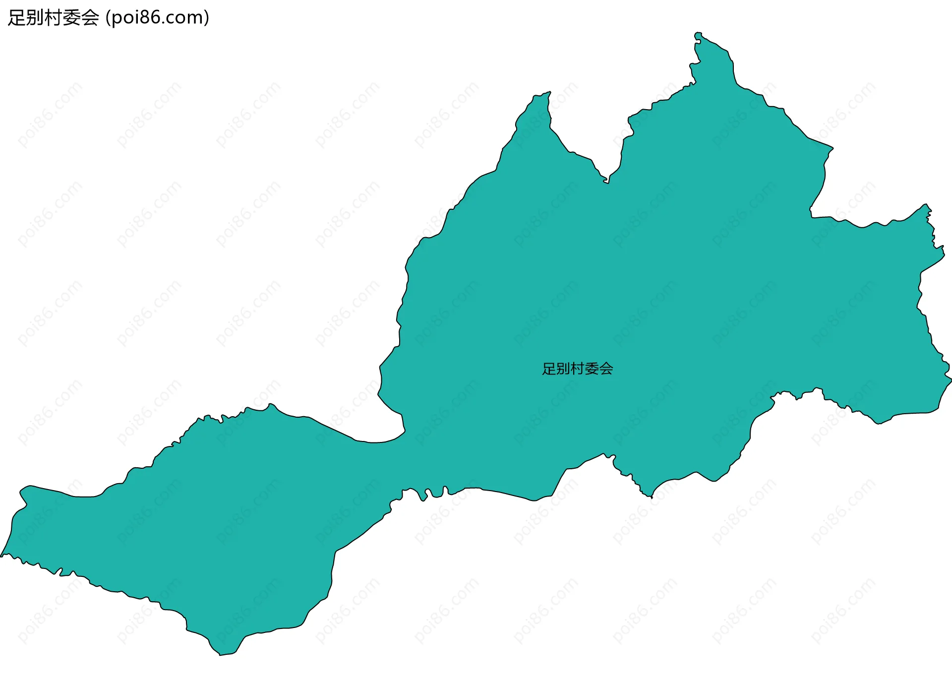 足别村委会边界地图
