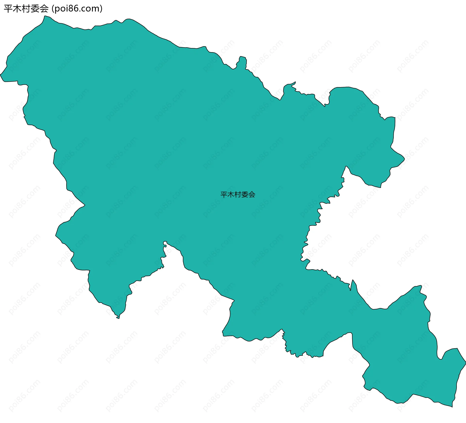 平木村委会边界地图