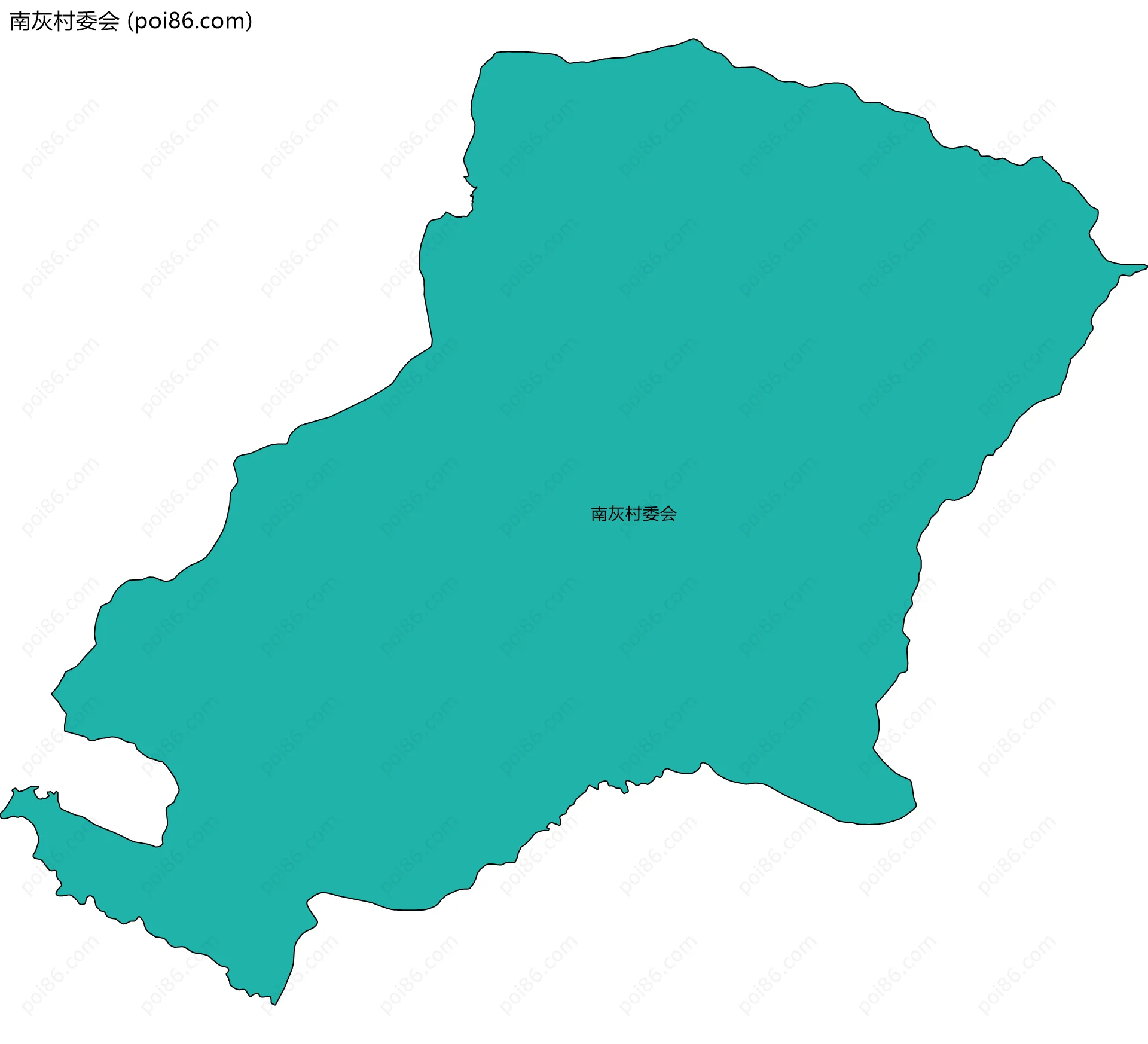 南灰村委会边界地图