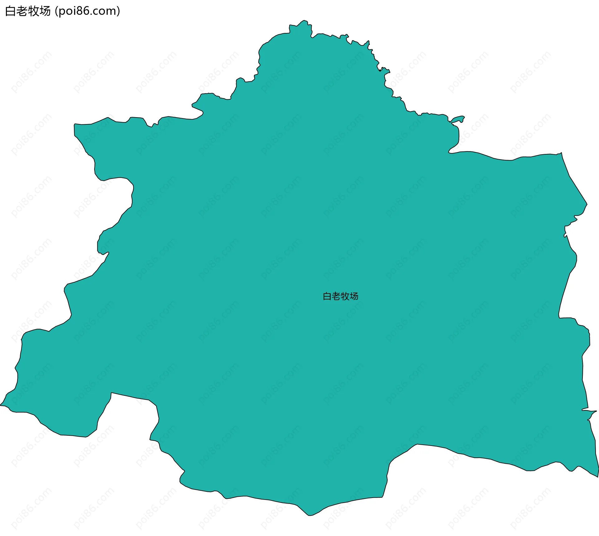 白老牧场边界地图