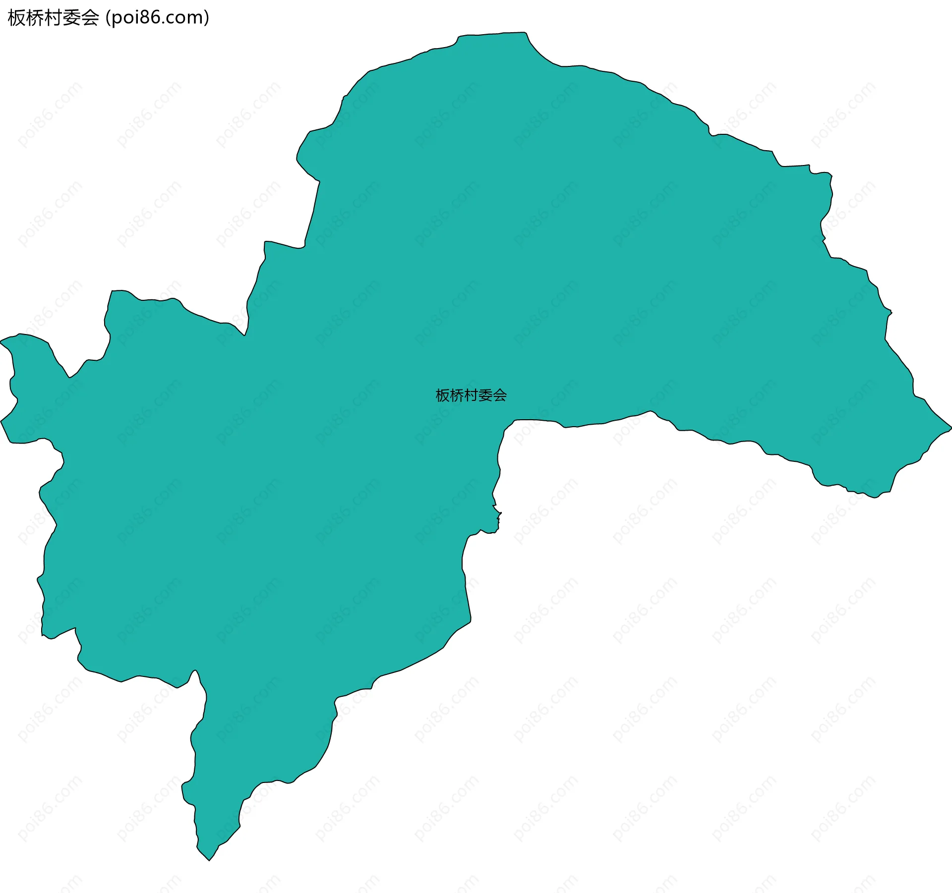 板桥村委会边界地图