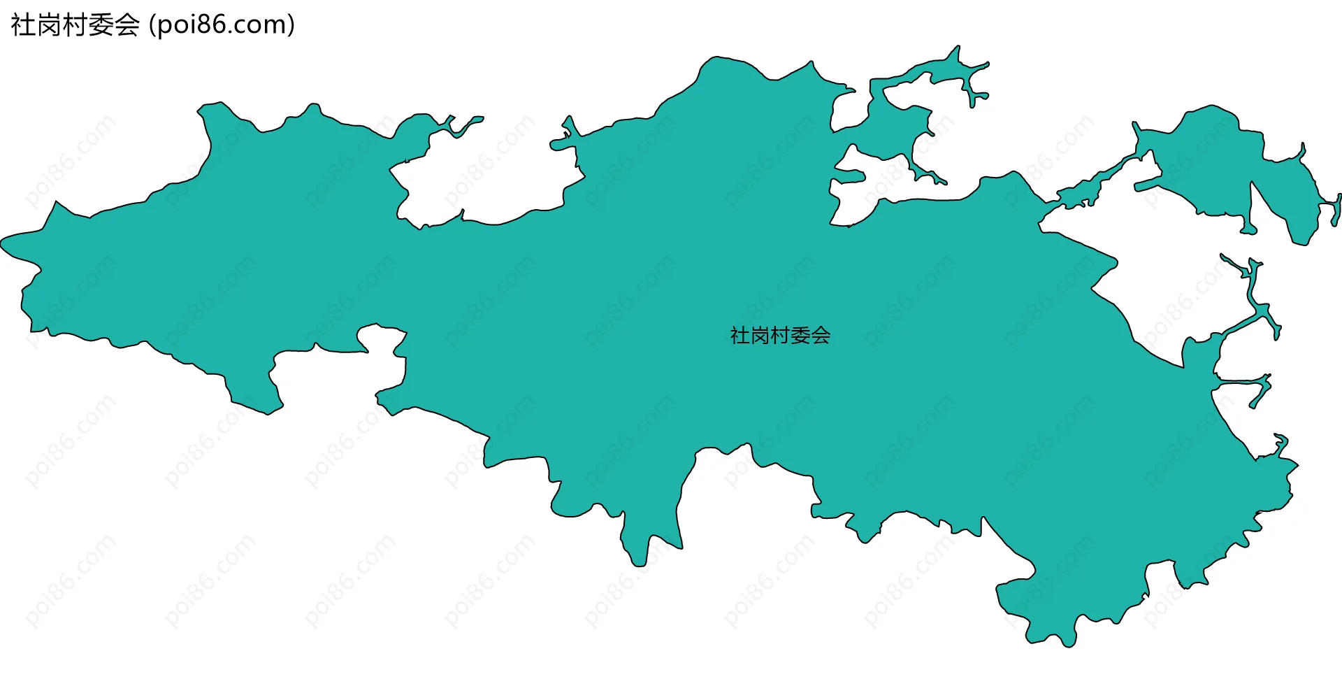 社岗村委会边界地图