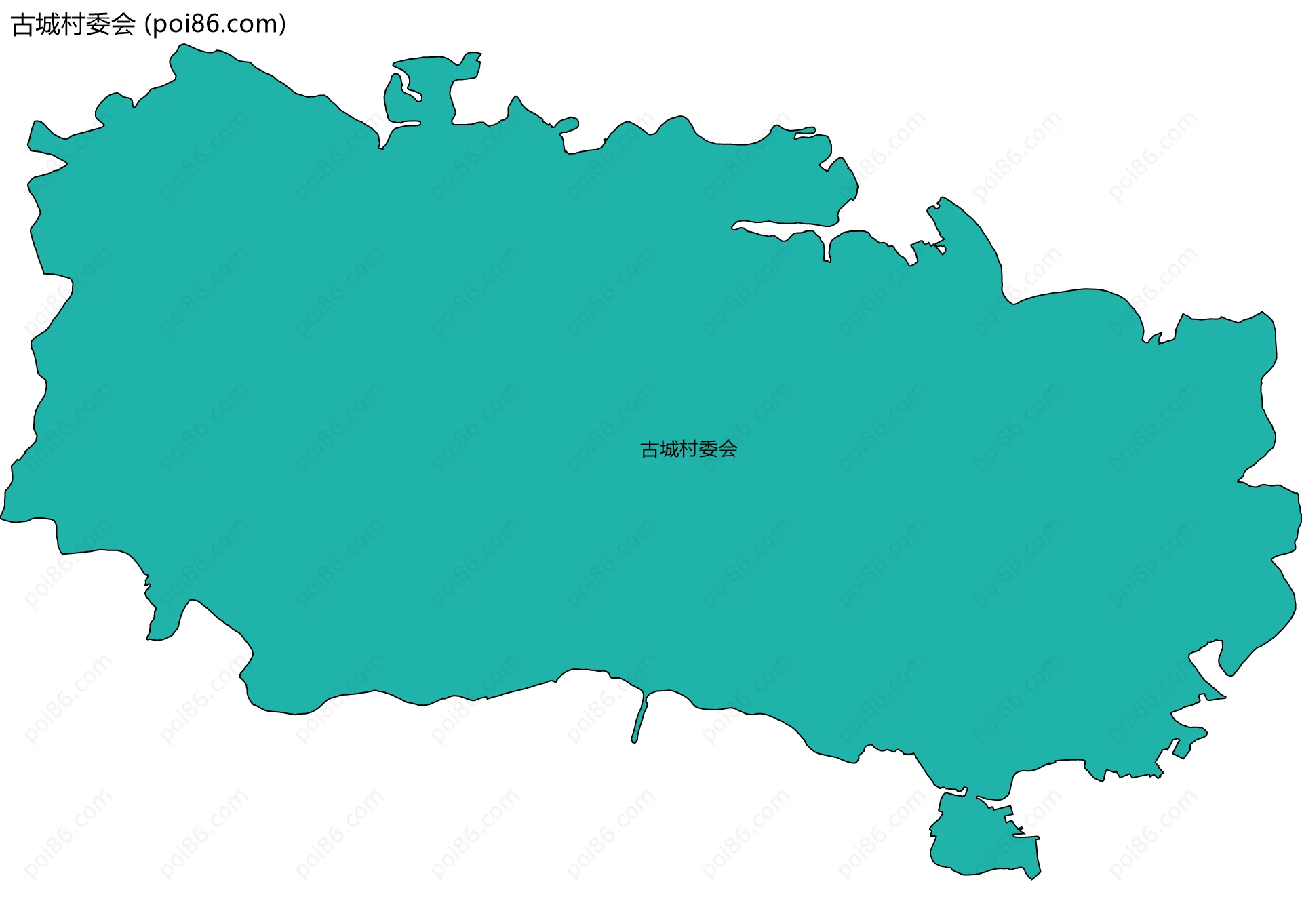 古城村委会边界地图