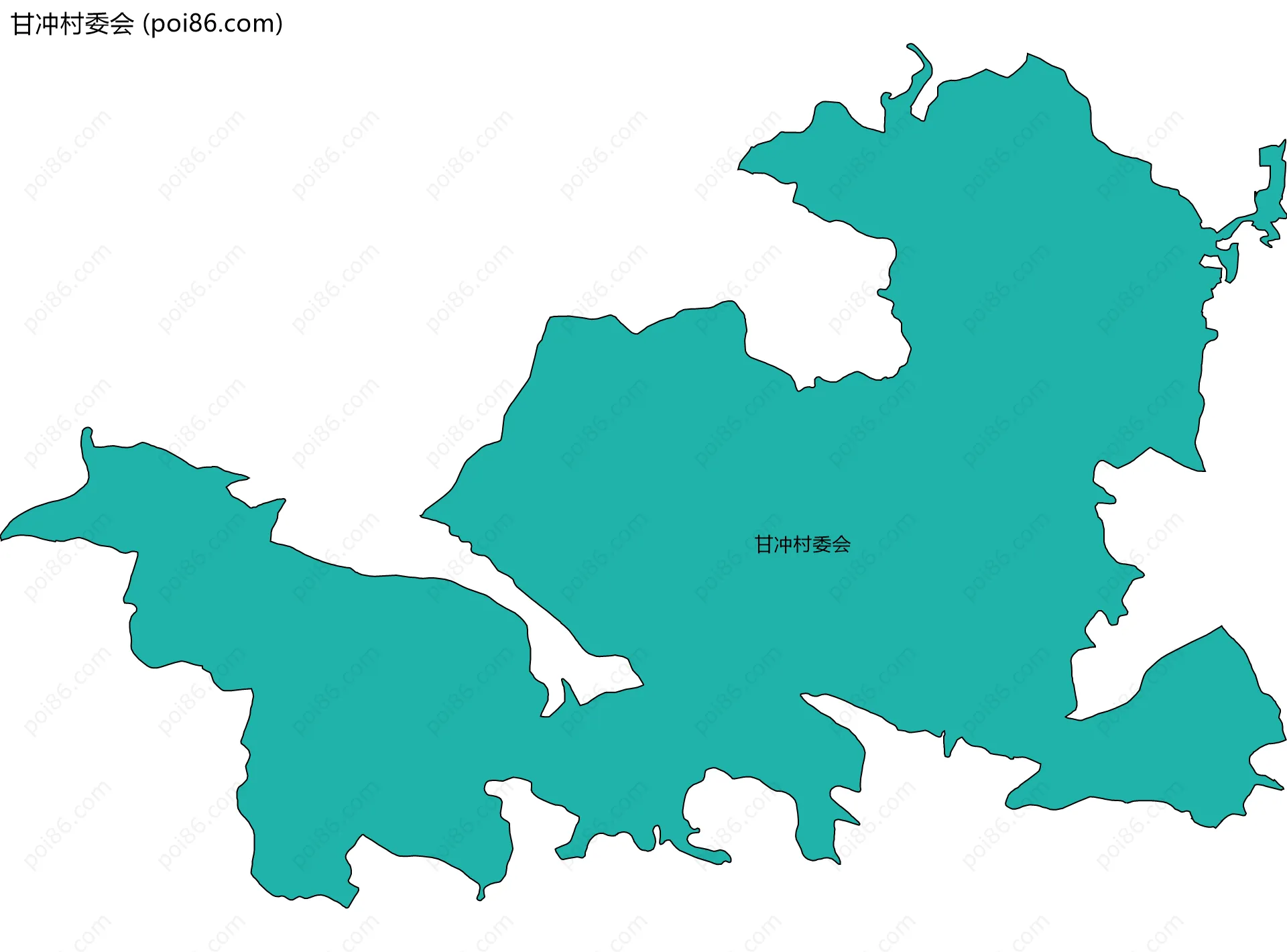甘冲村委会边界地图