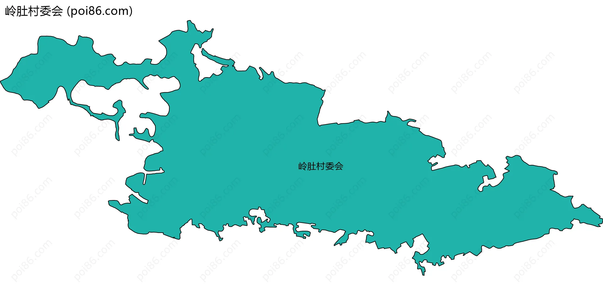 岭肚村委会边界地图