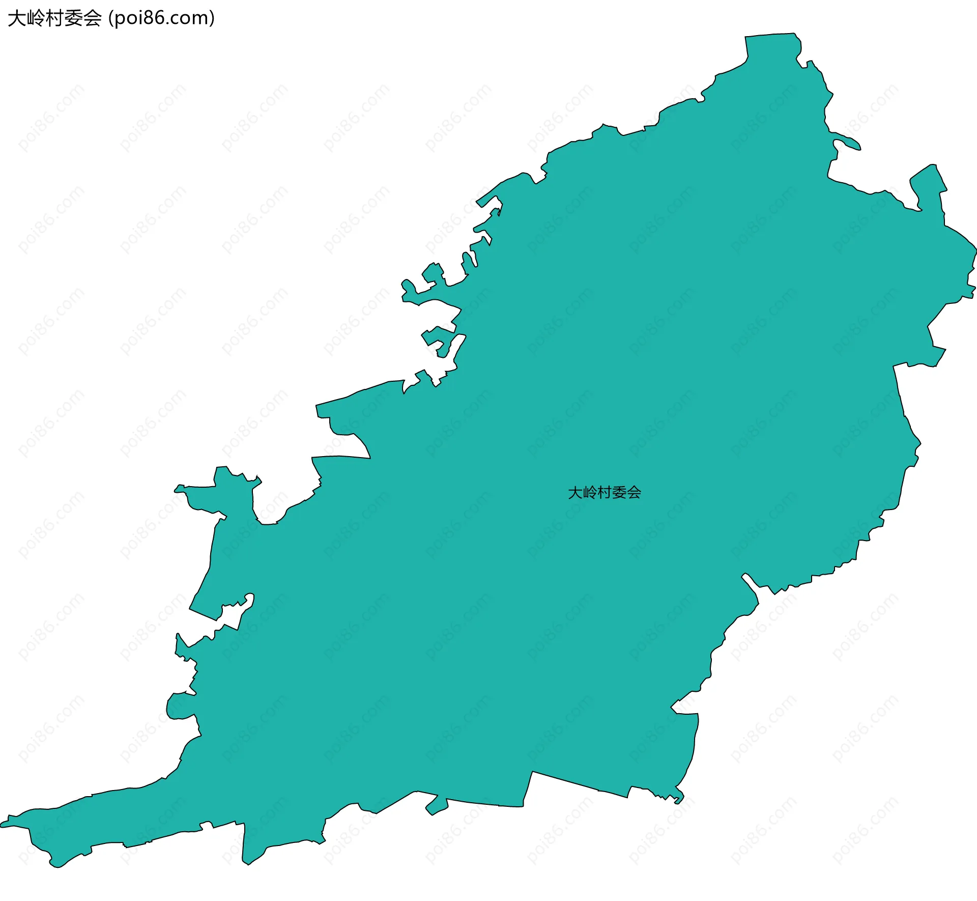 大岭村委会边界地图