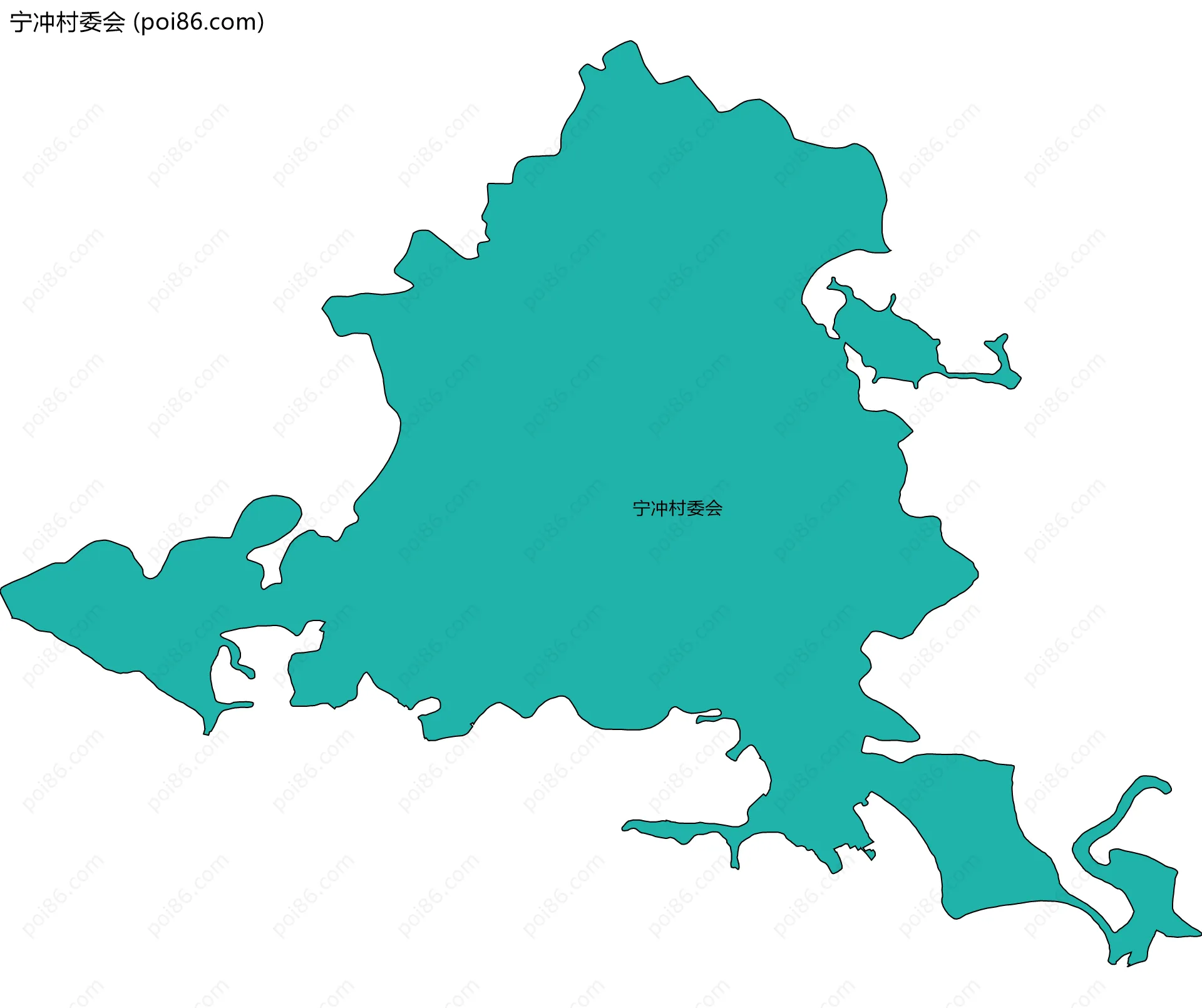 宁冲村委会边界地图