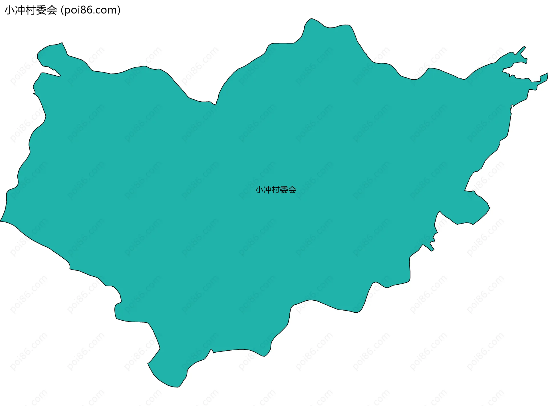 小冲村委会边界地图