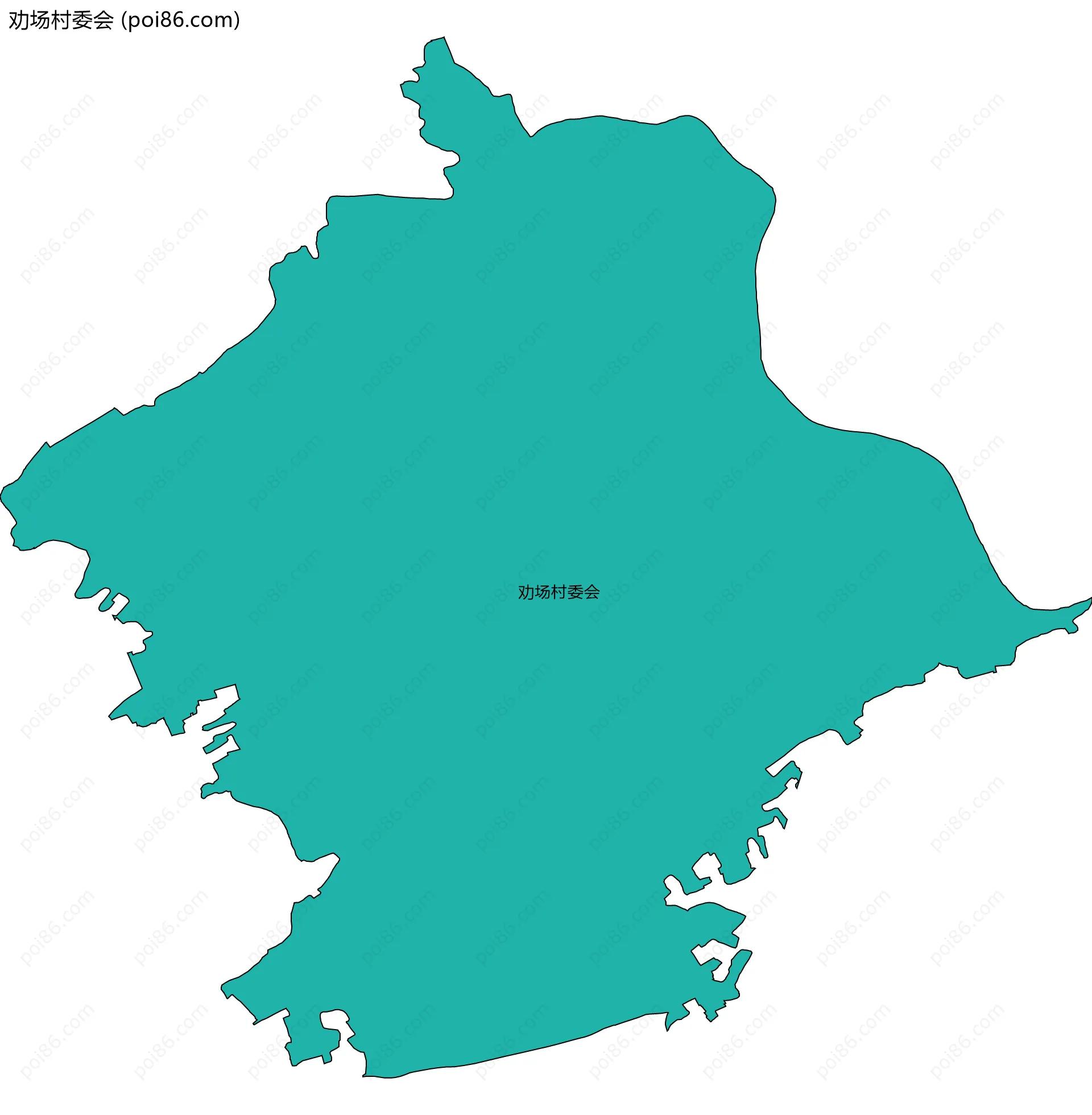 劝场村委会边界地图