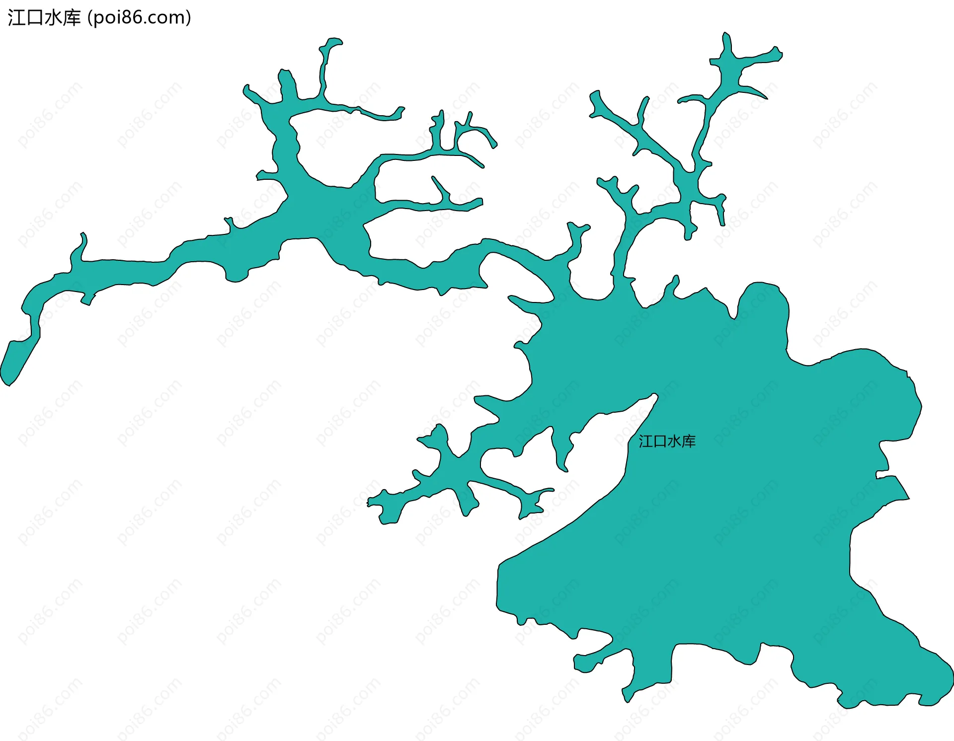 江口水库边界地图