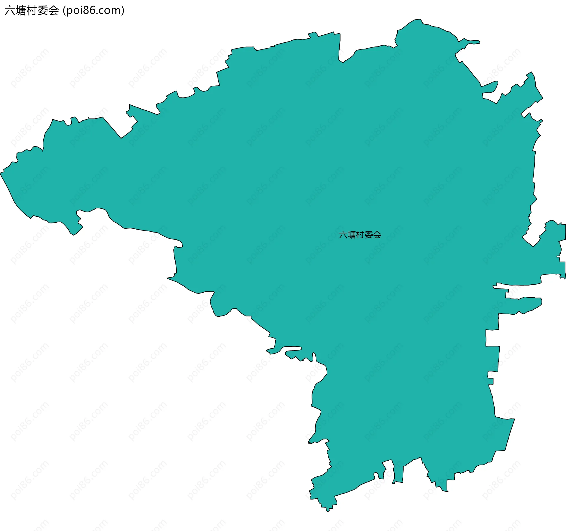 六塘村委会边界地图