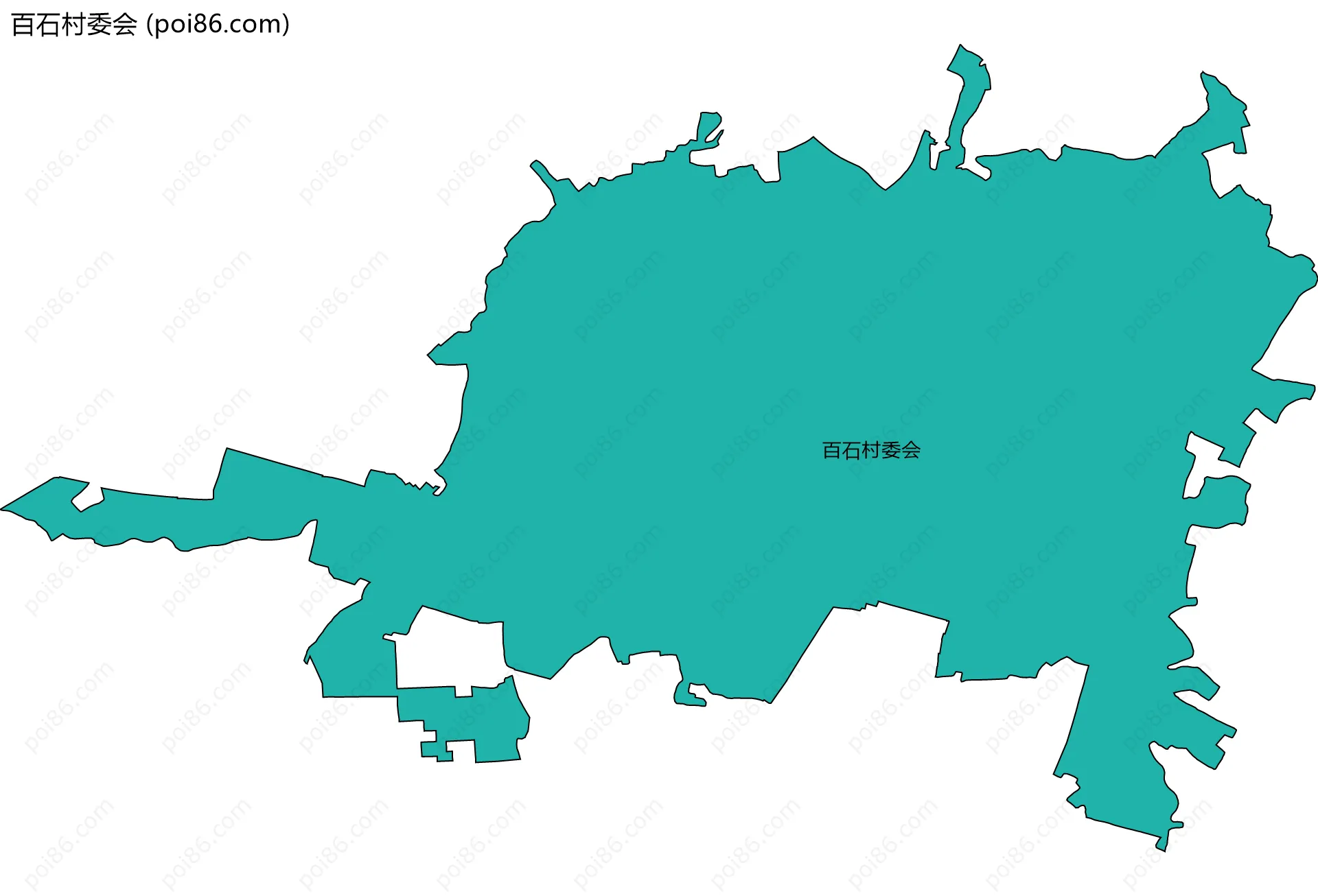 百石村委会边界地图