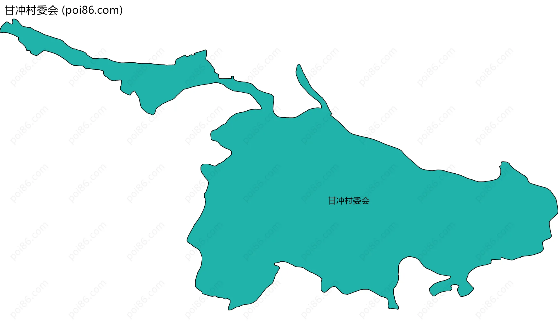 甘冲村委会边界地图