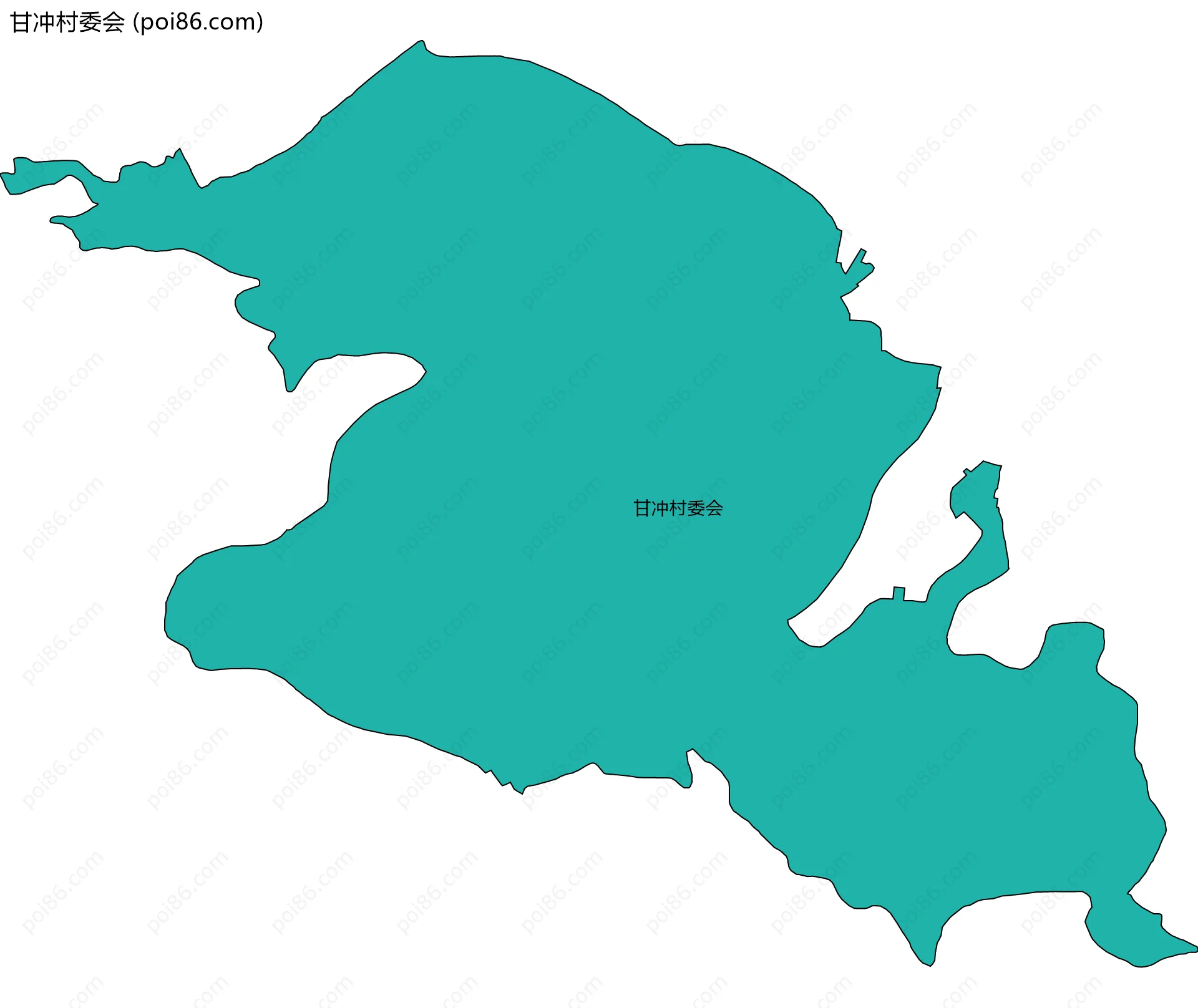 甘冲村委会边界地图