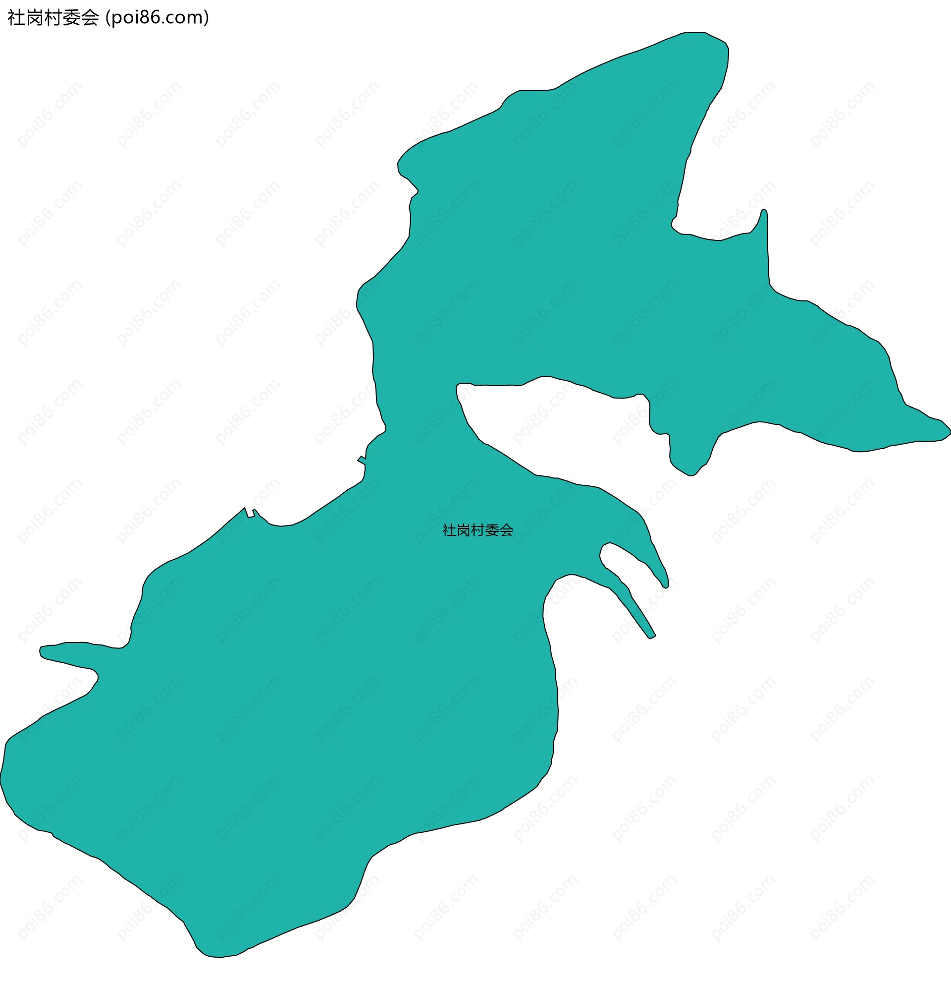 社岗村委会边界地图