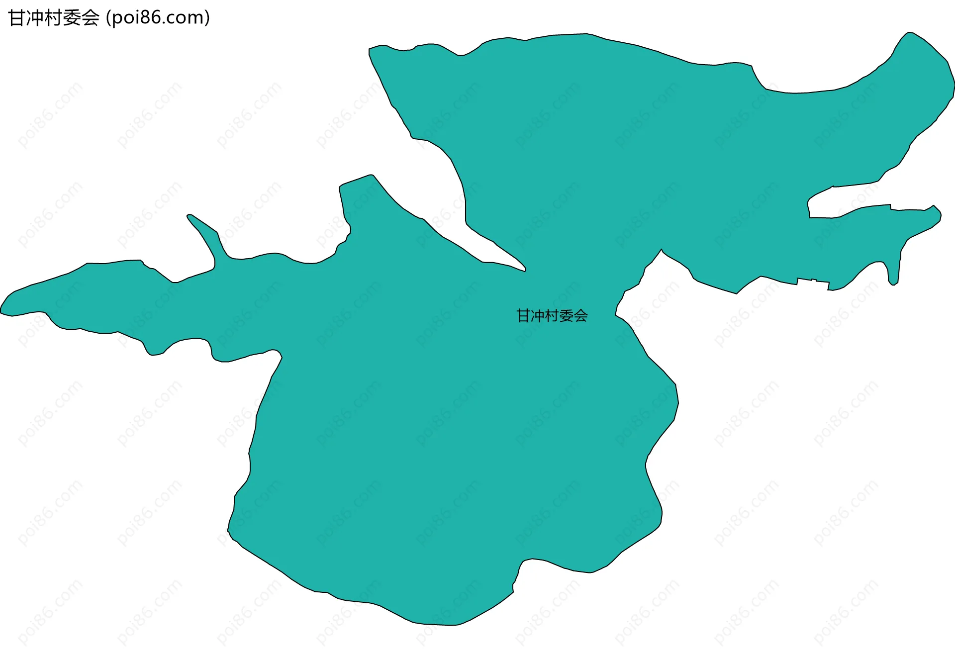 甘冲村委会边界地图