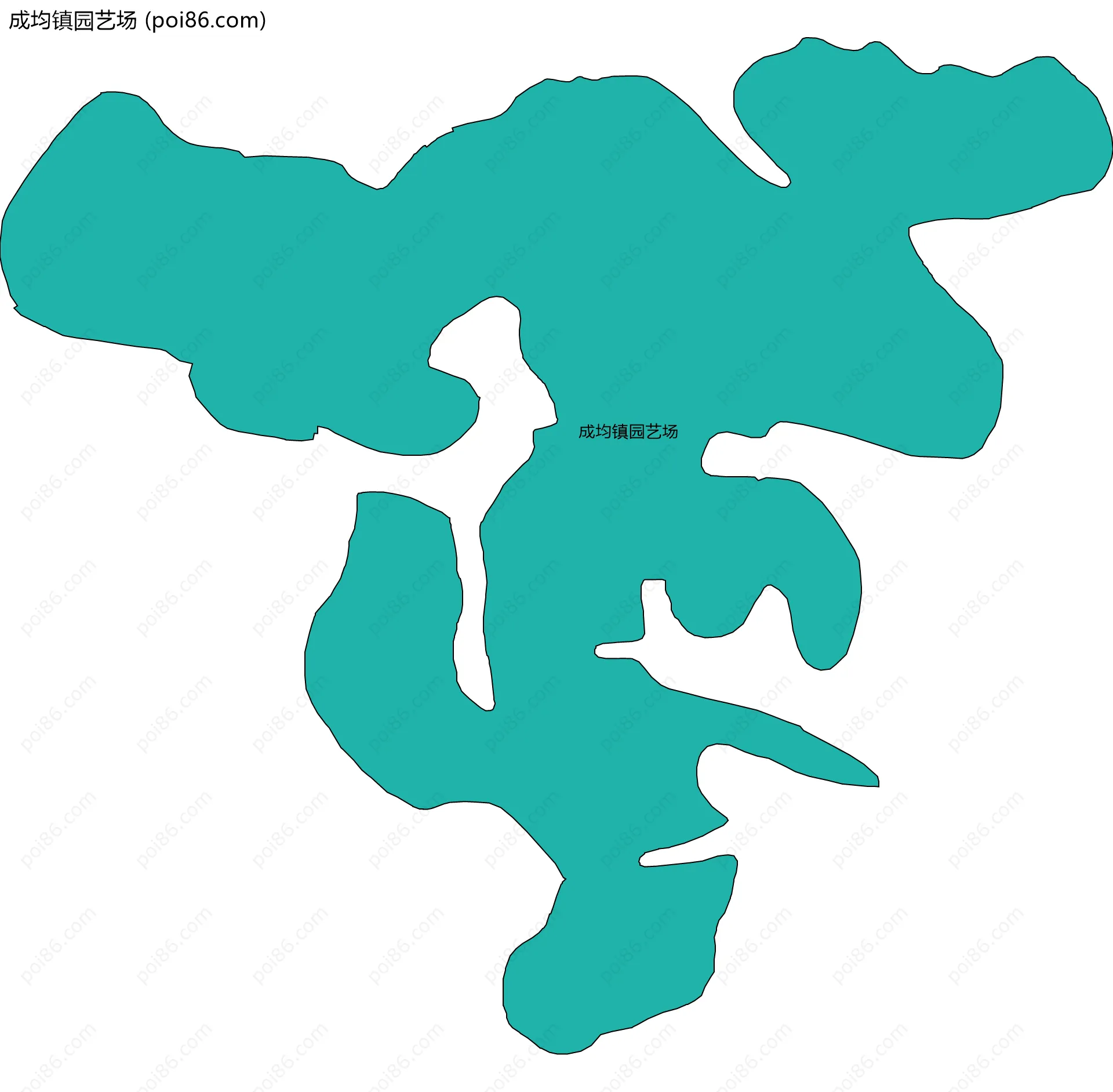 成均镇园艺场边界地图