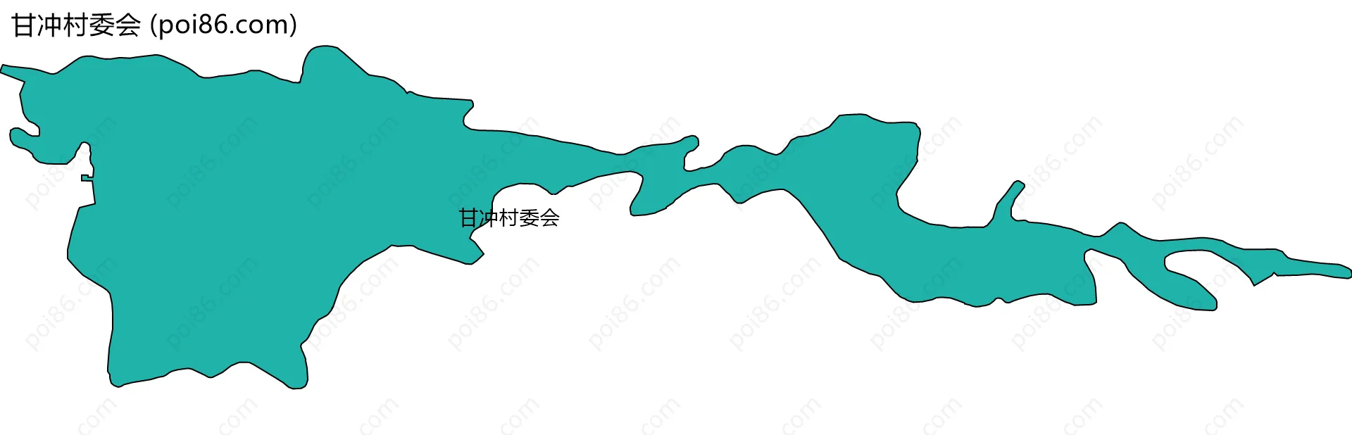 甘冲村委会边界地图