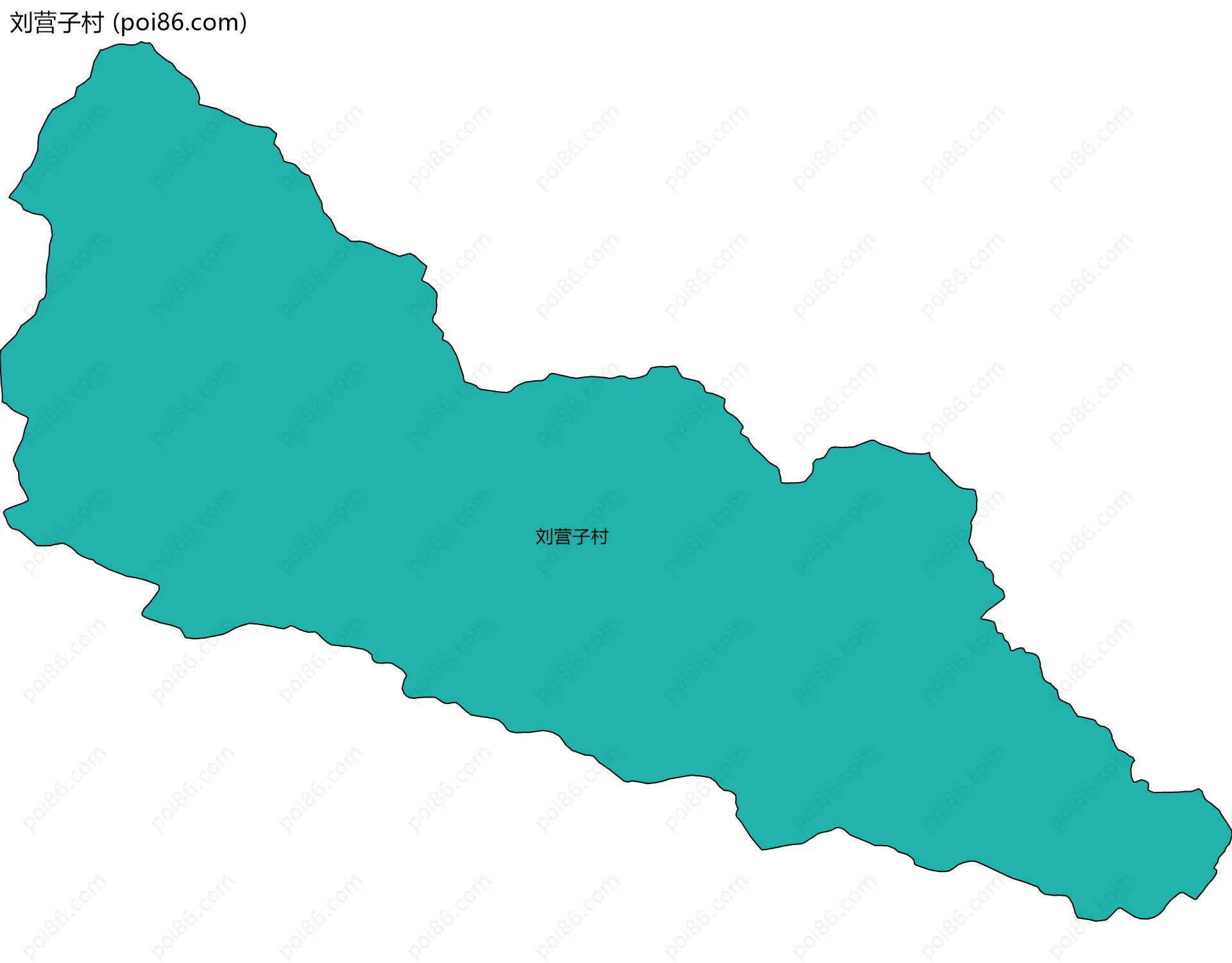 刘营子村边界地图