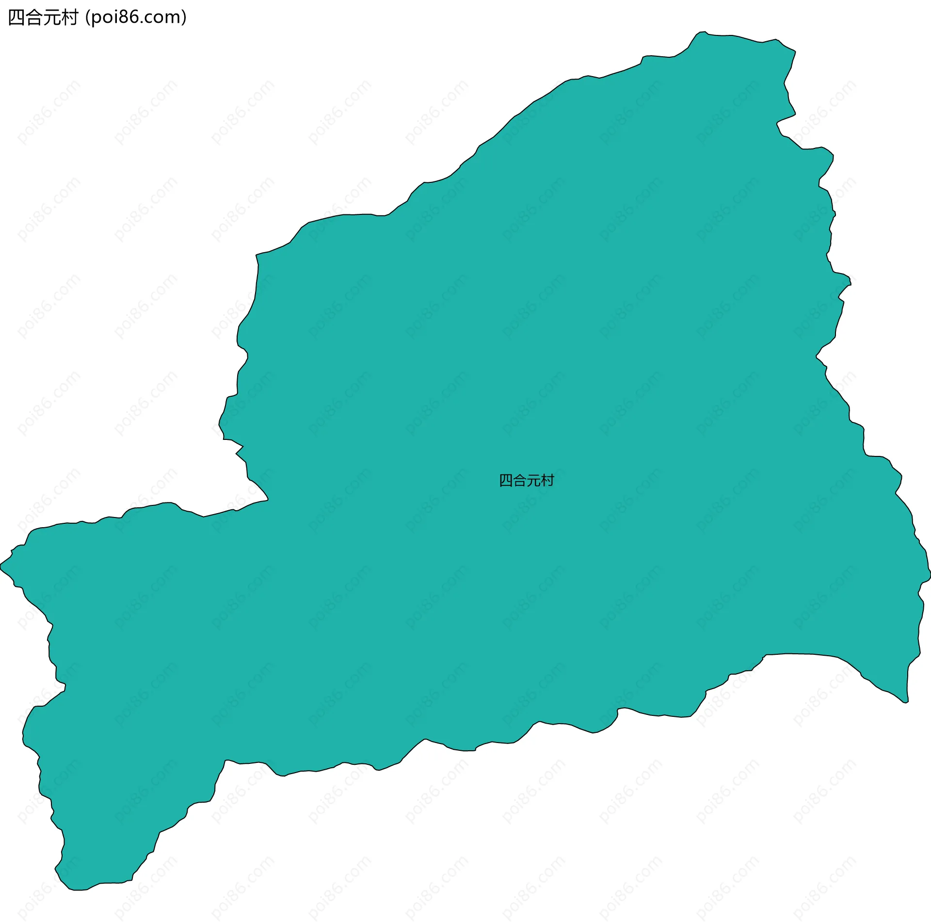 四合元村边界地图