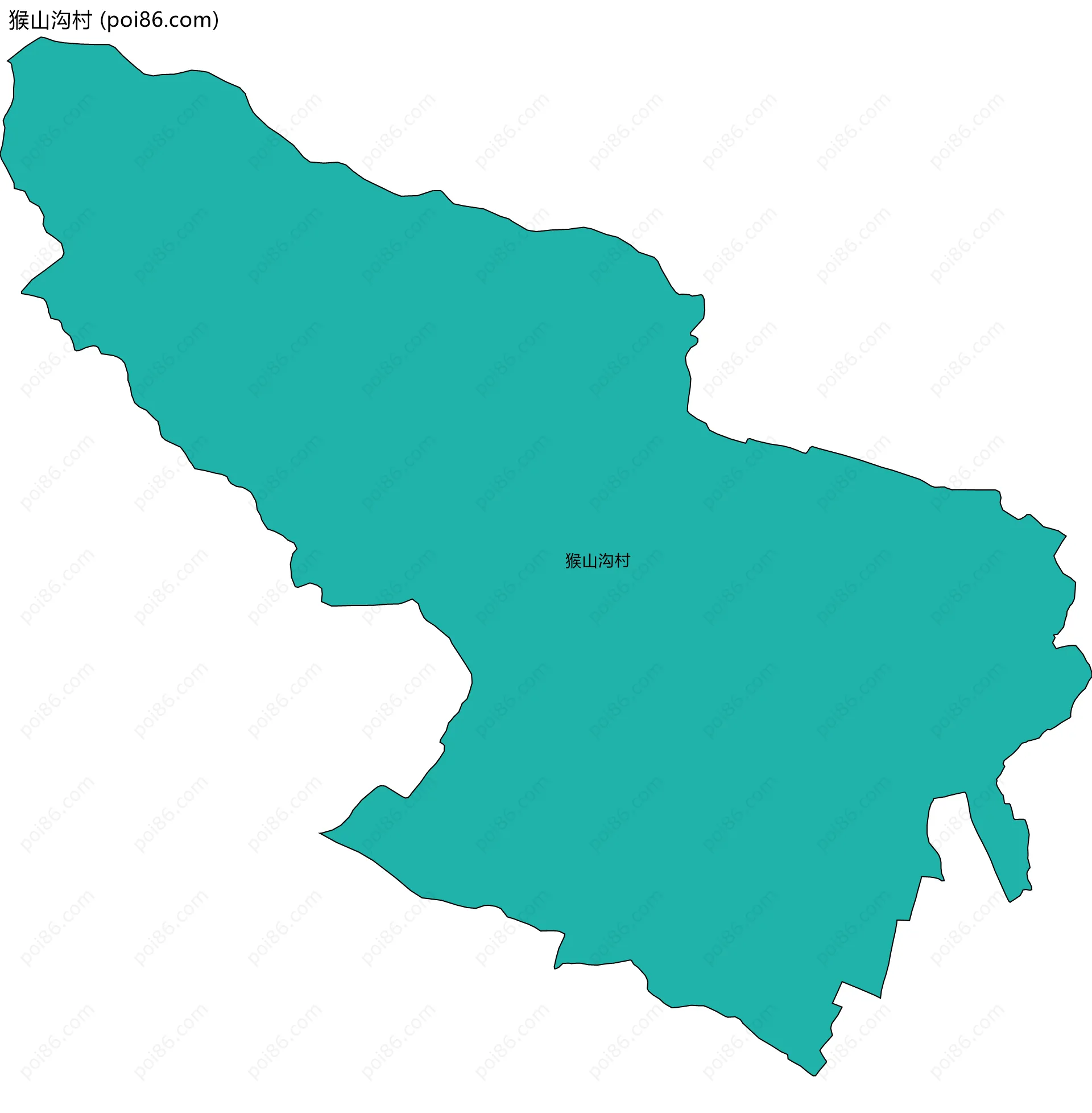 猴山沟村边界地图