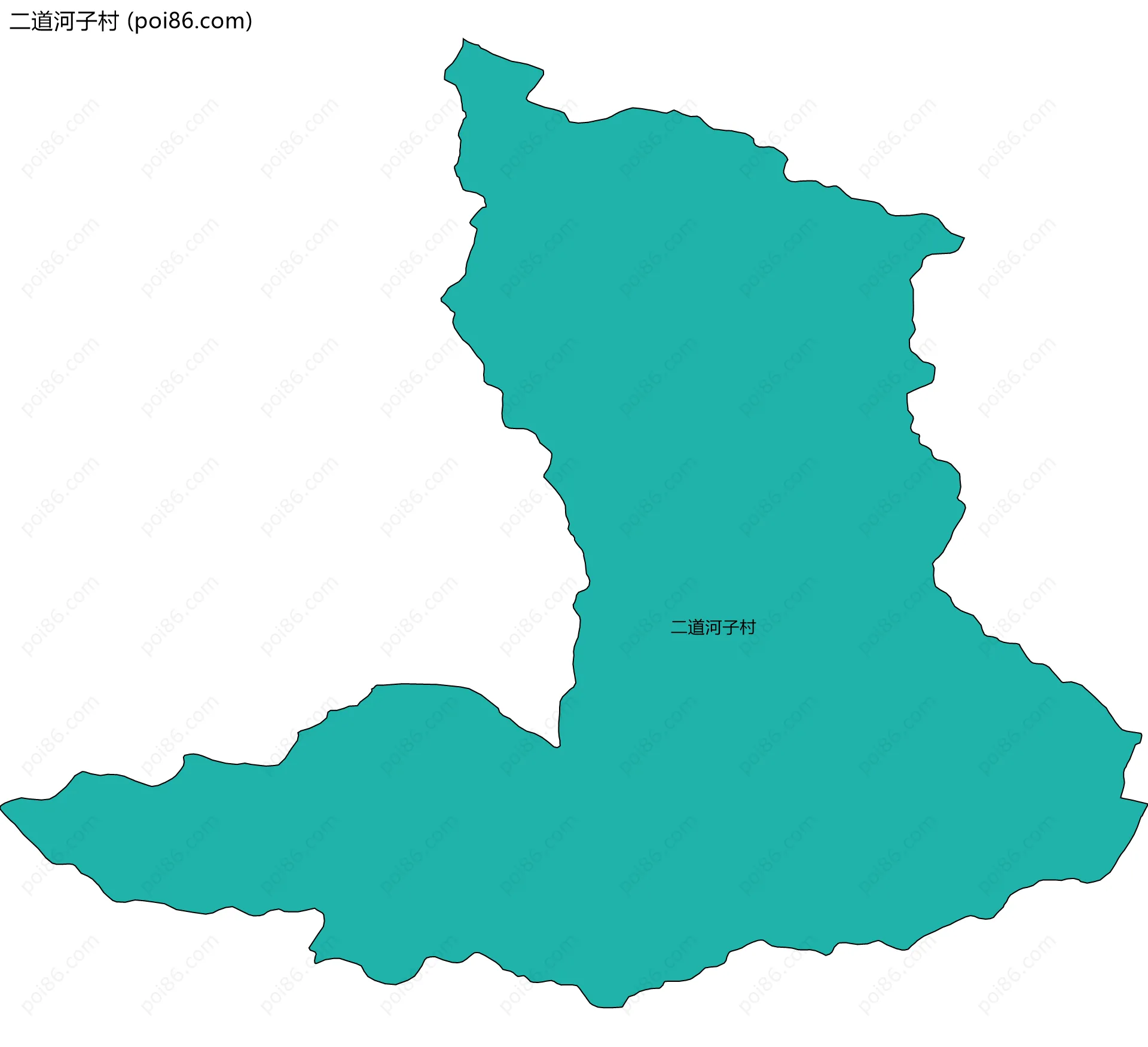 二道河子村边界地图