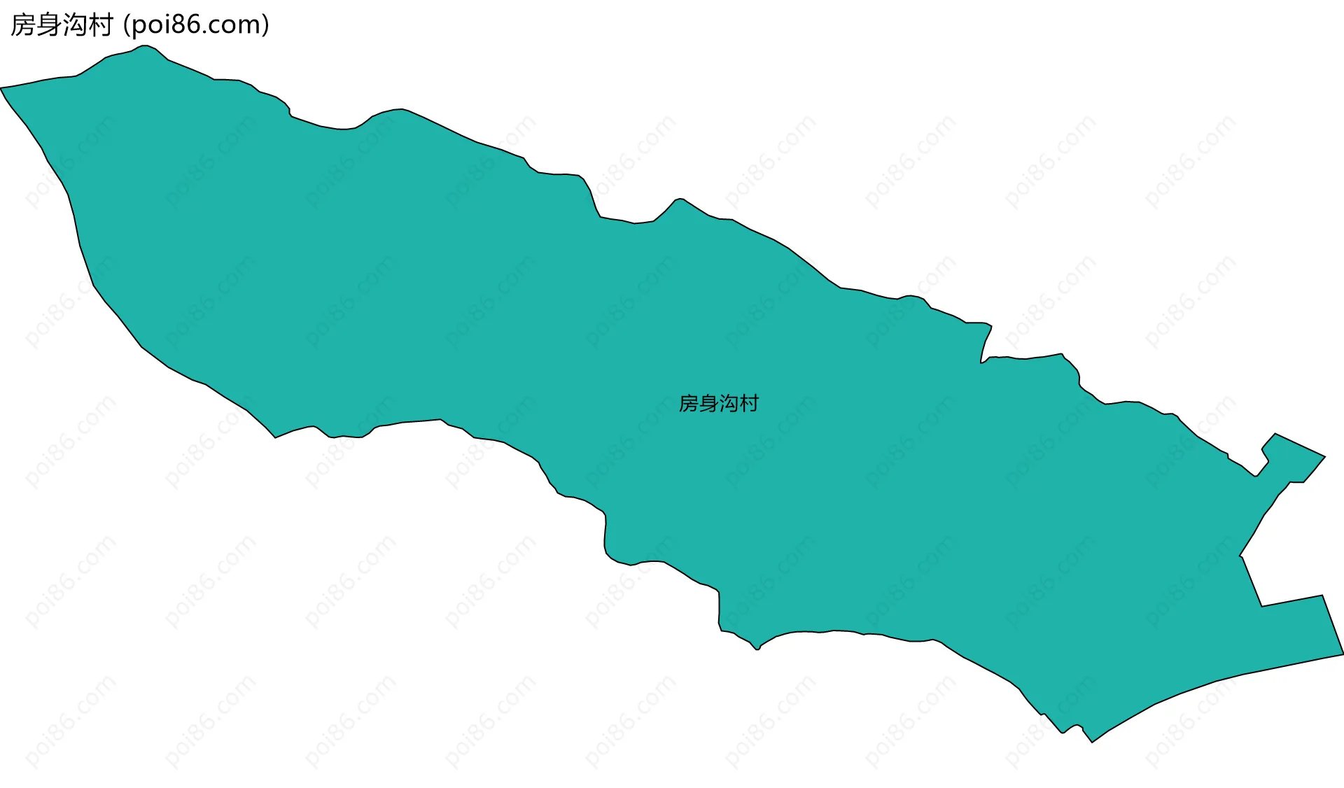 房身沟村边界地图