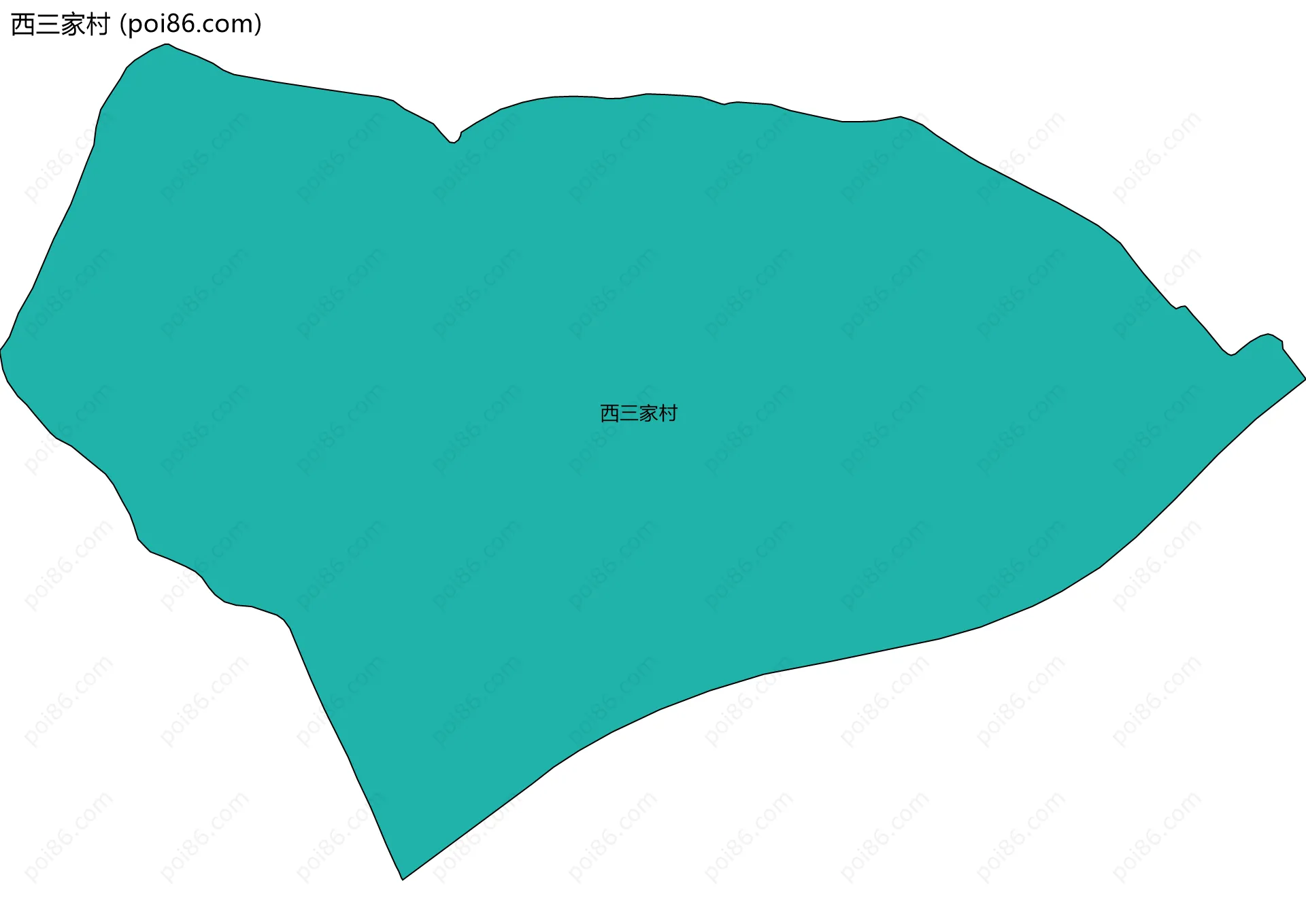 西三家村边界地图