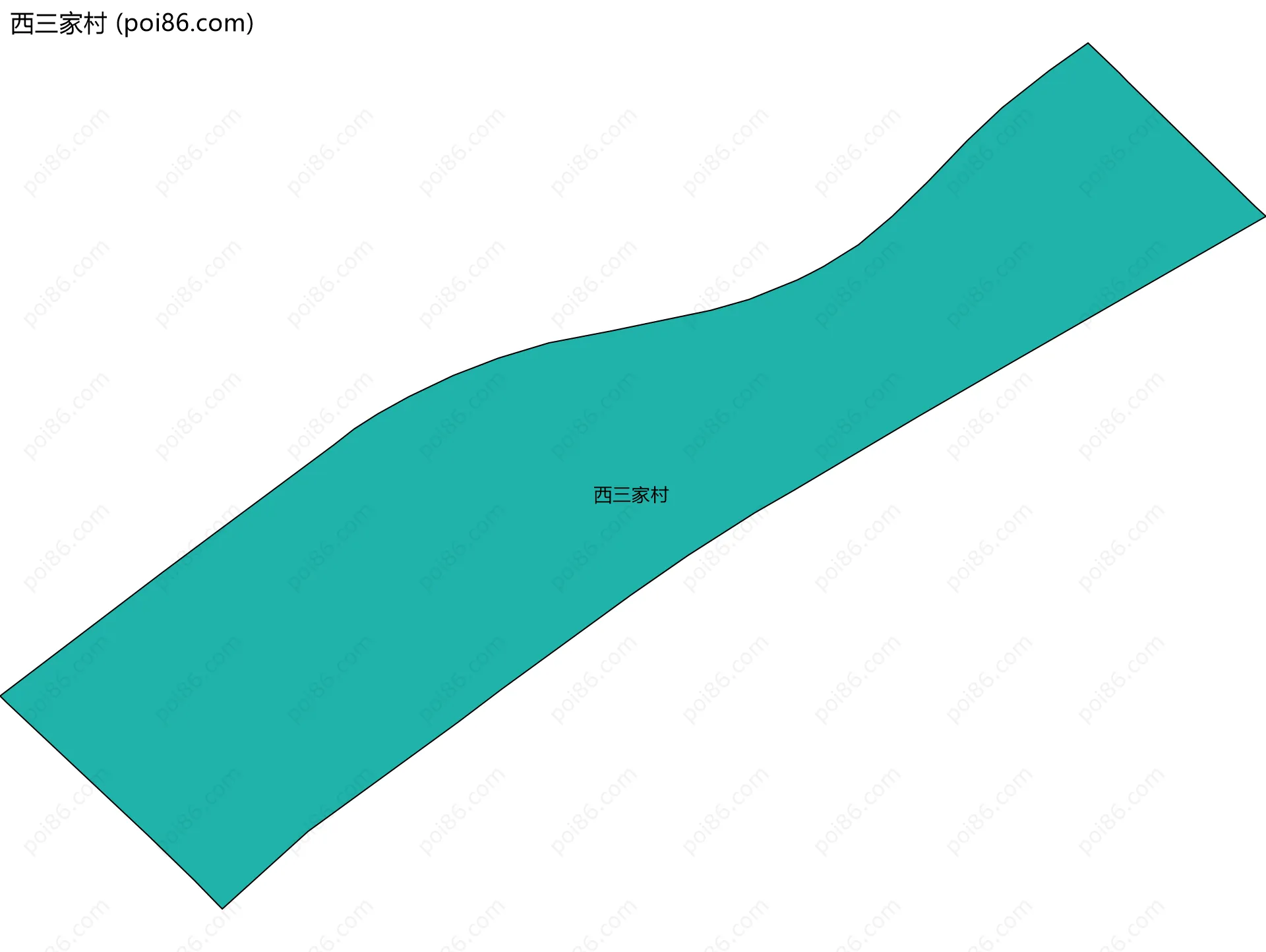 西三家村边界地图
