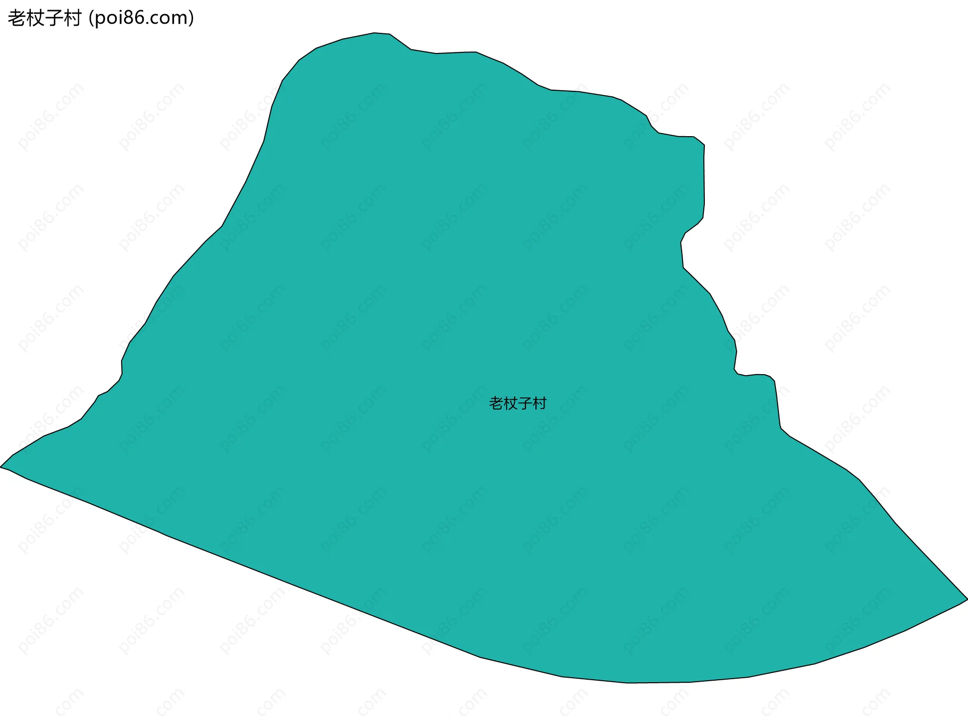 老杖子村边界地图