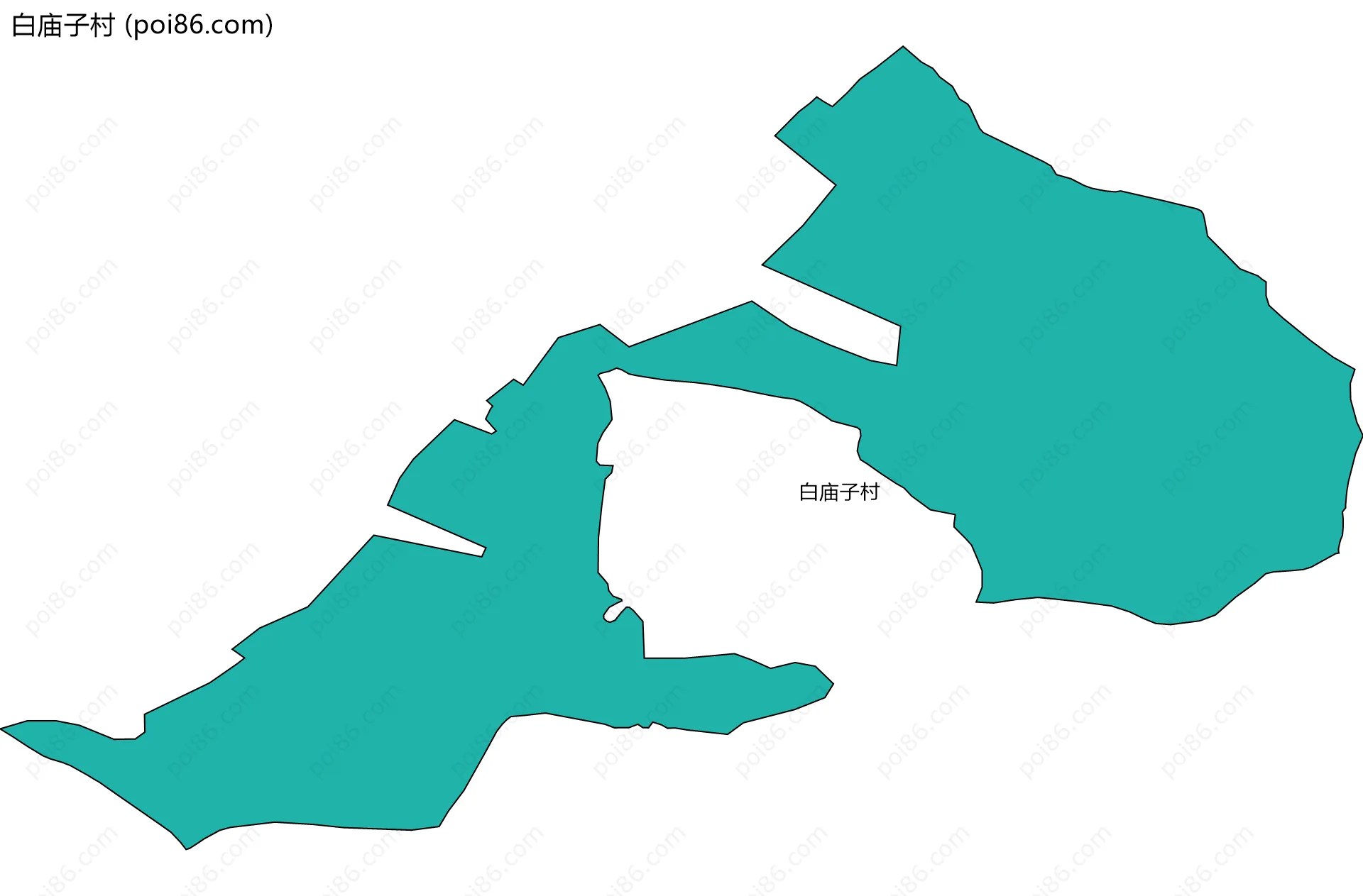 白庙子村边界地图