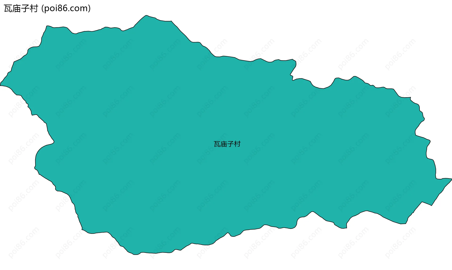 瓦庙子村边界地图