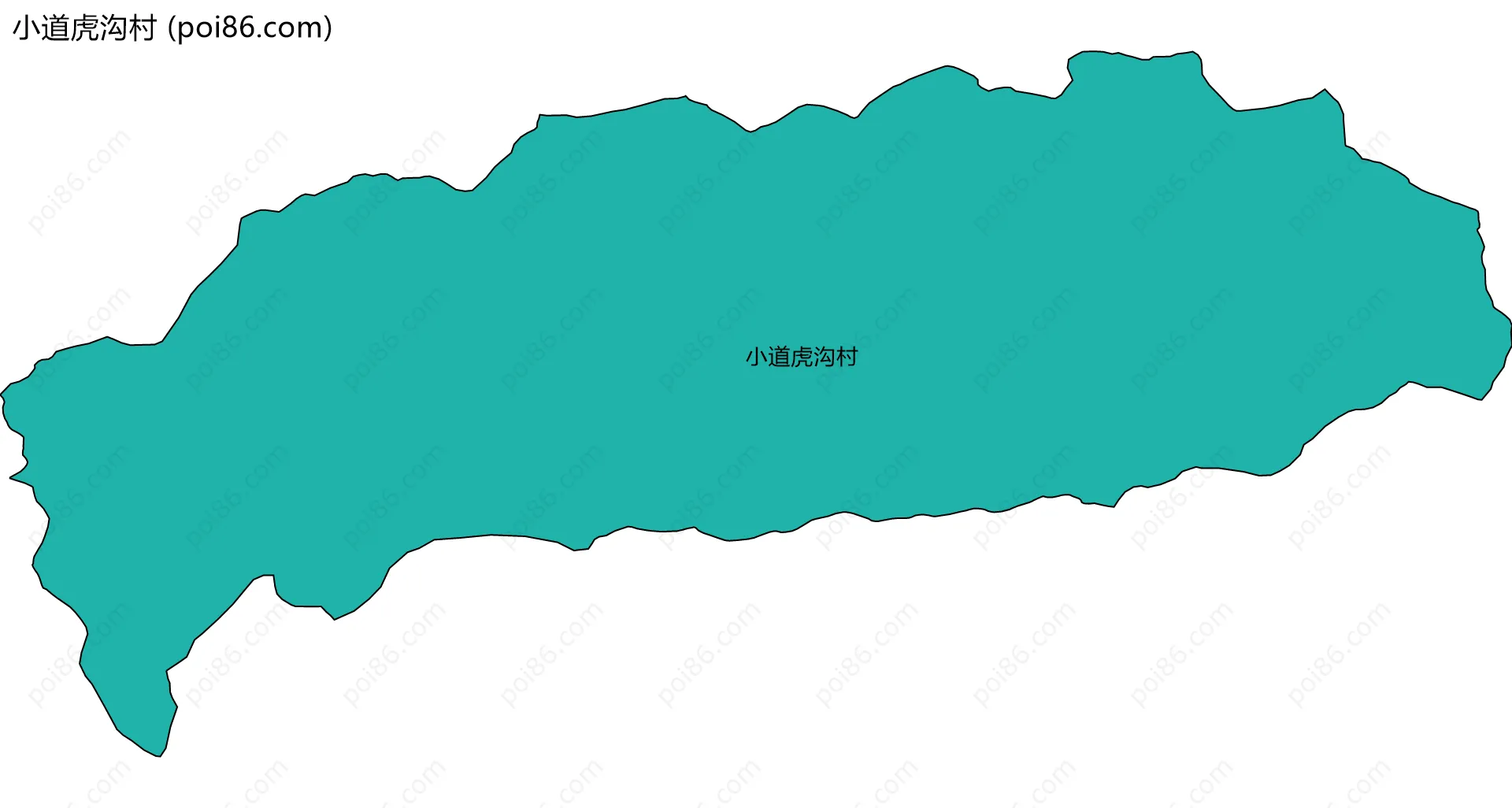 小道虎沟村边界地图