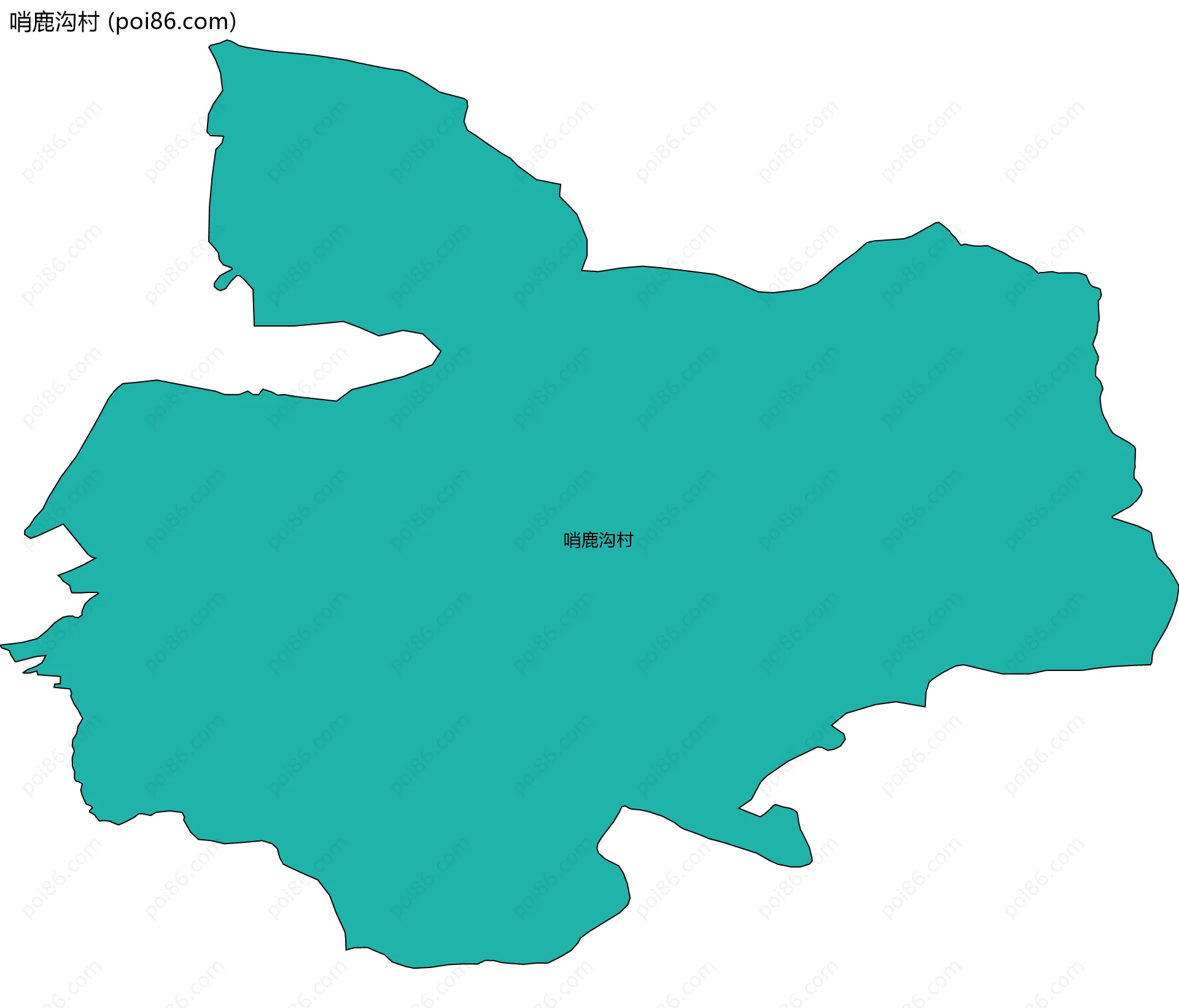 哨鹿沟村边界地图