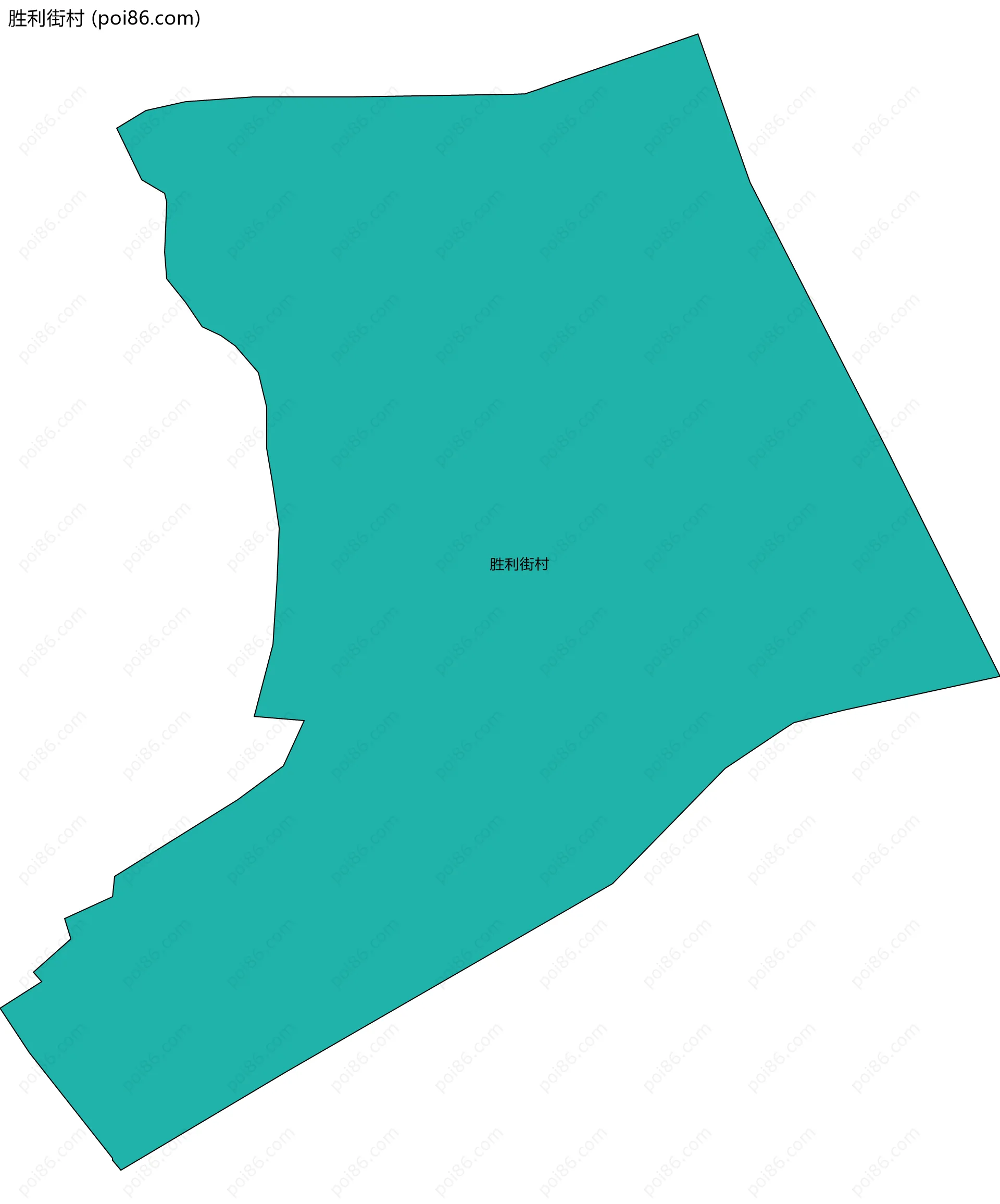 胜利街村边界地图