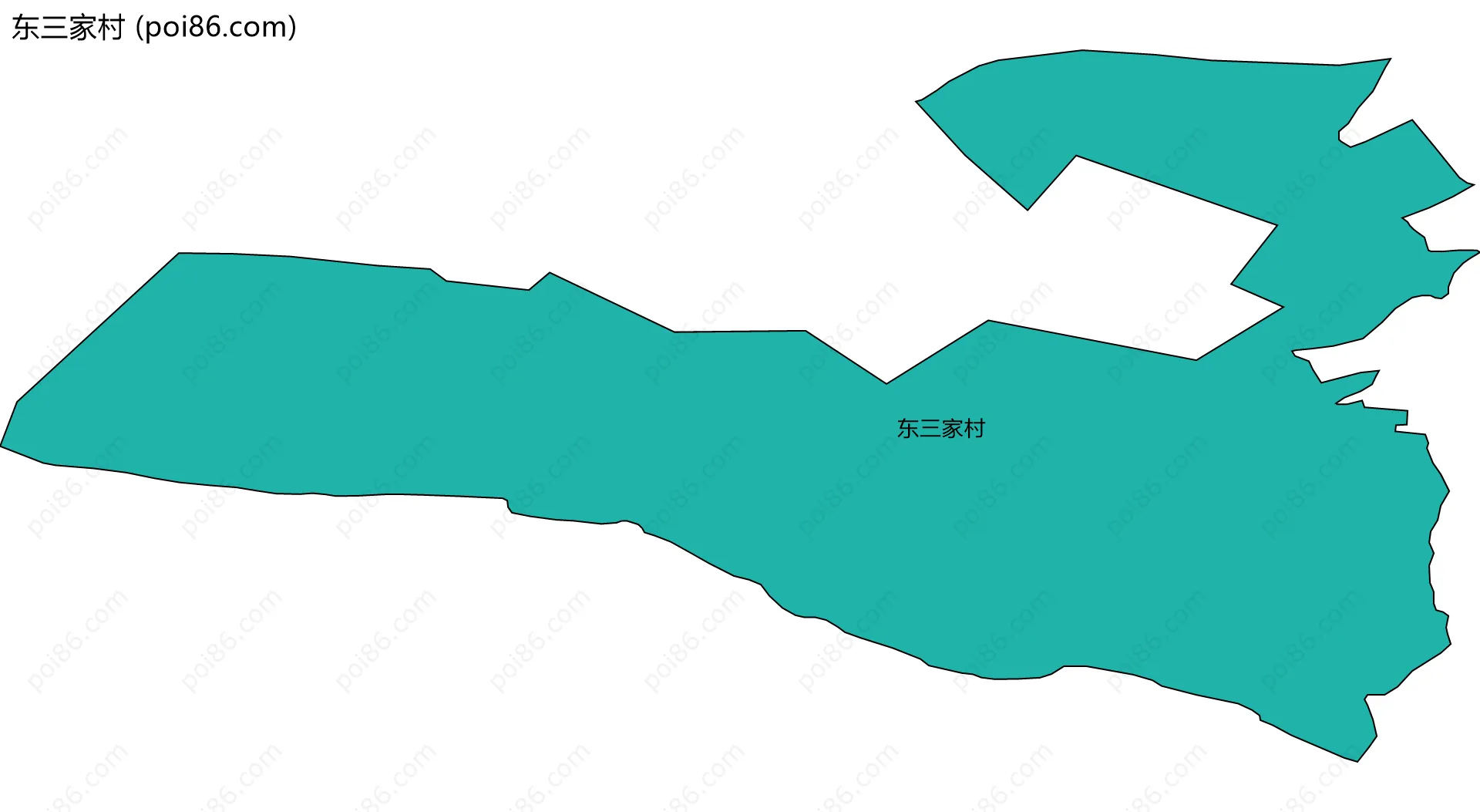 东三家村边界地图