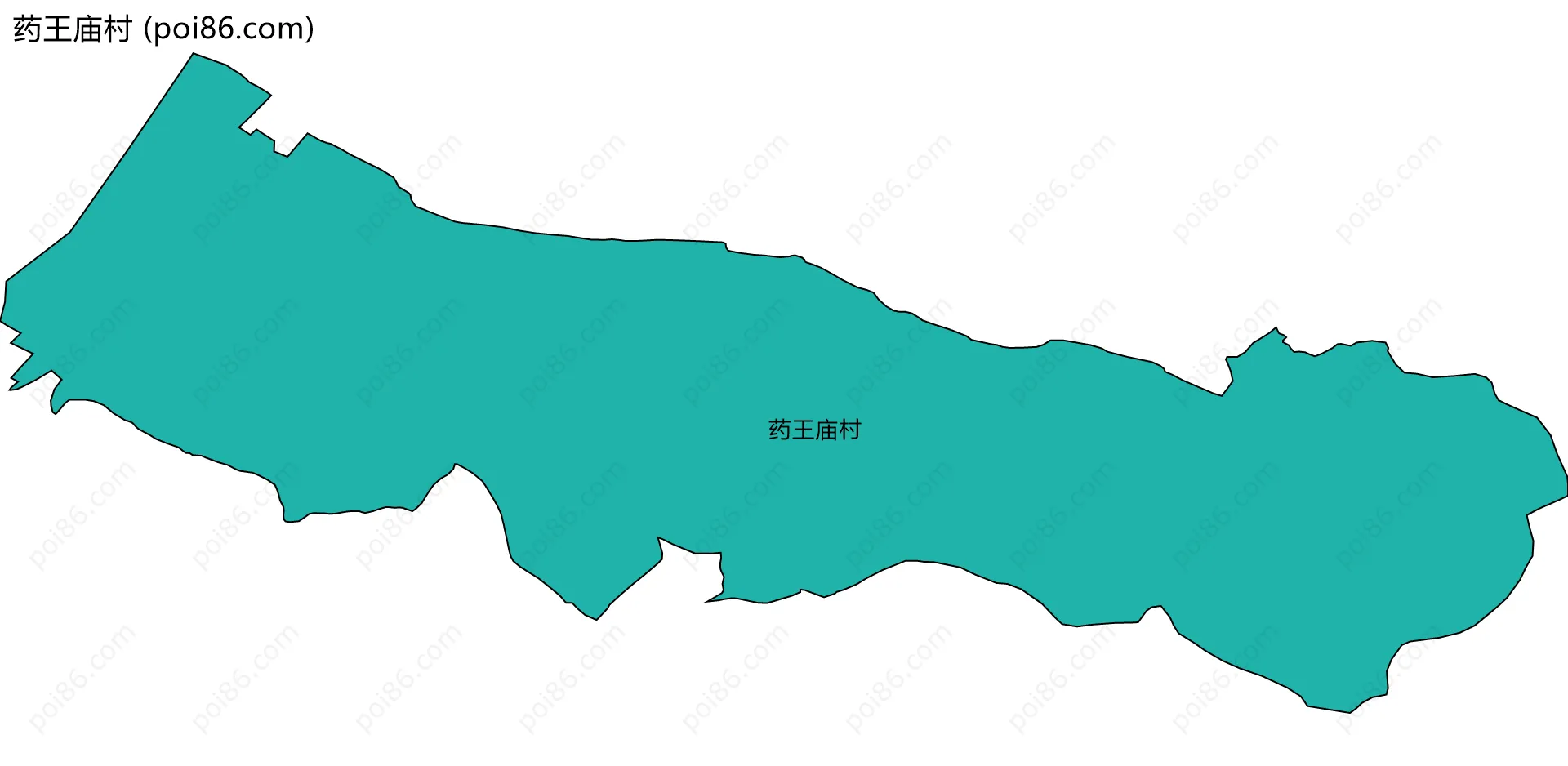 药王庙村边界地图