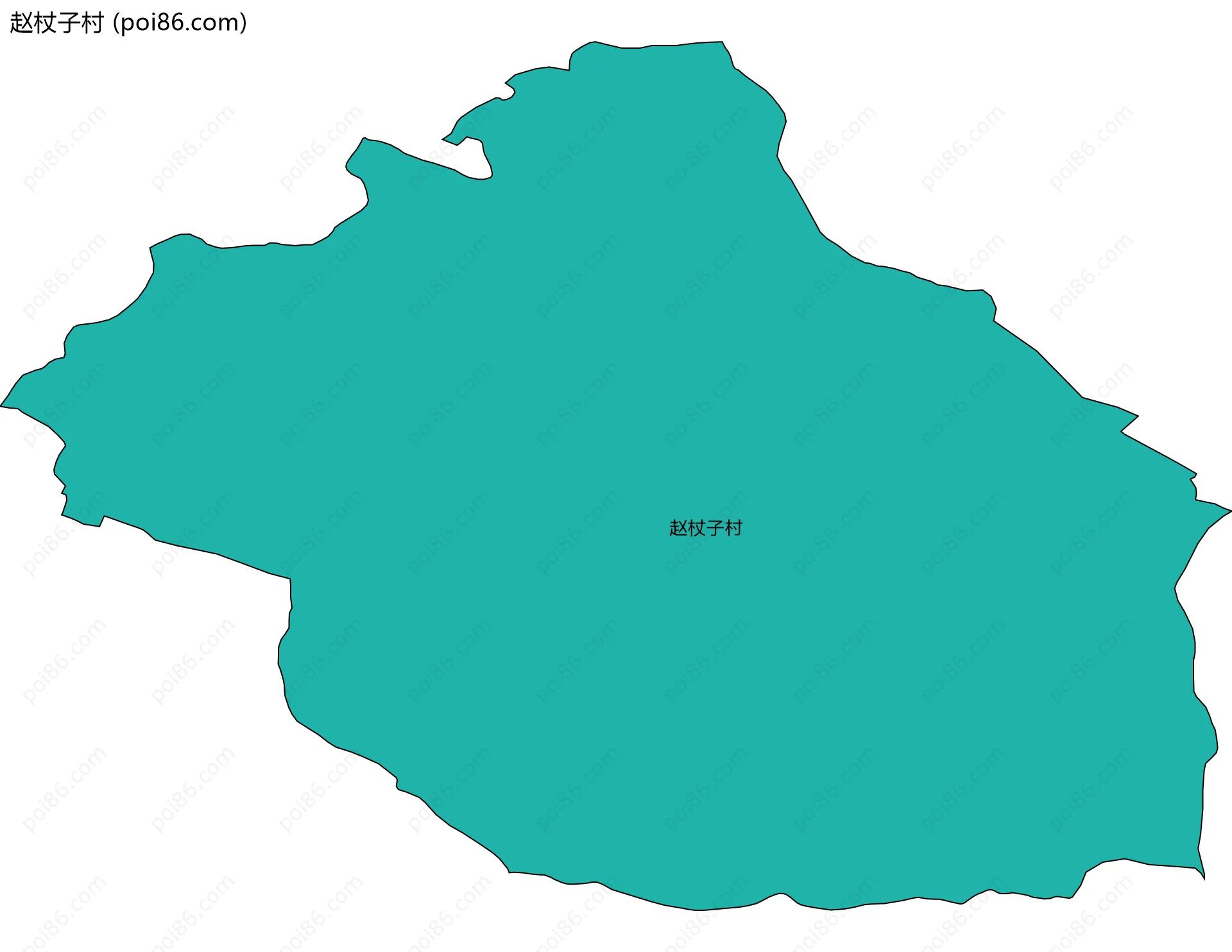 赵杖子村边界地图