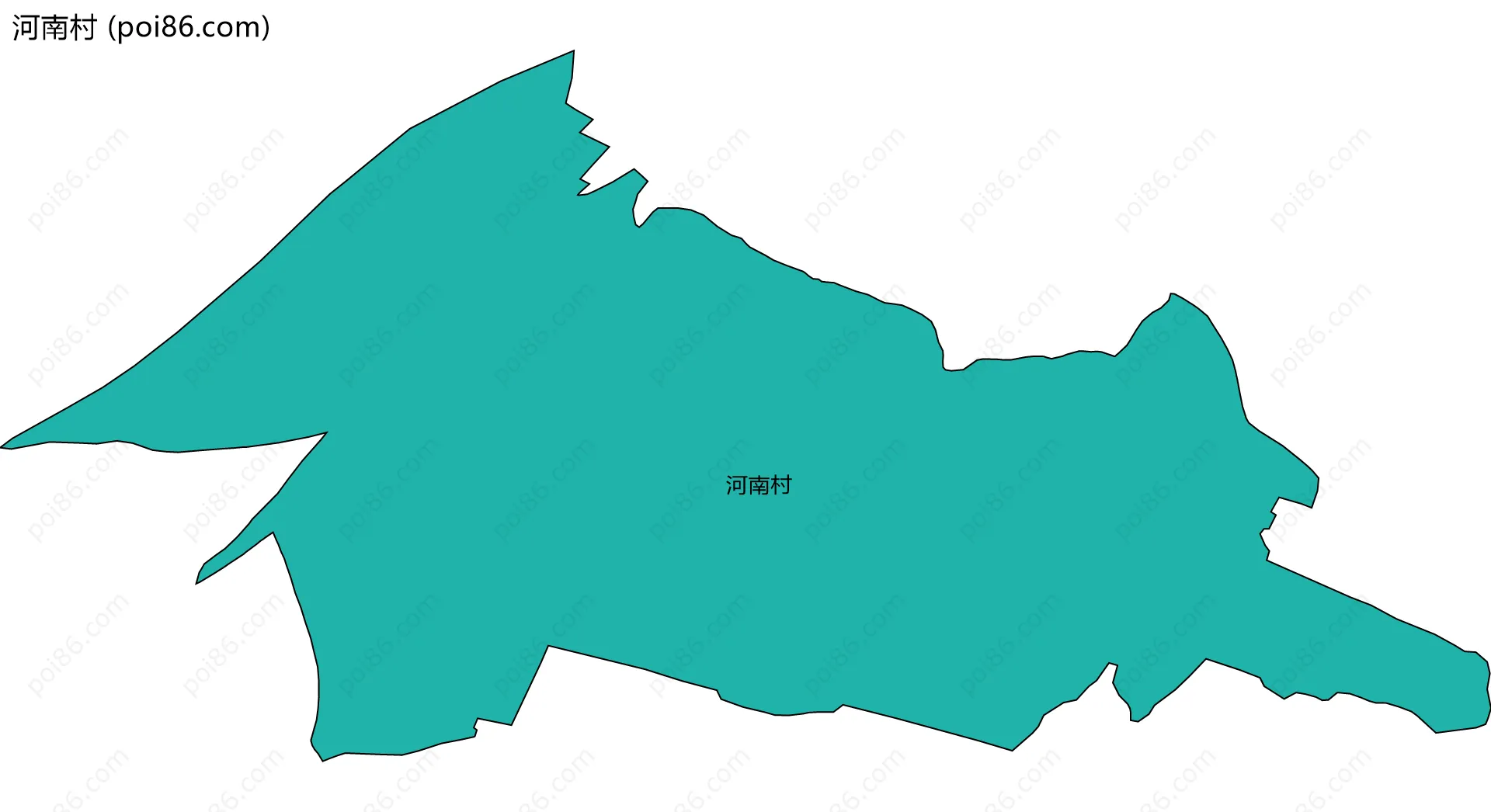 河南村边界地图