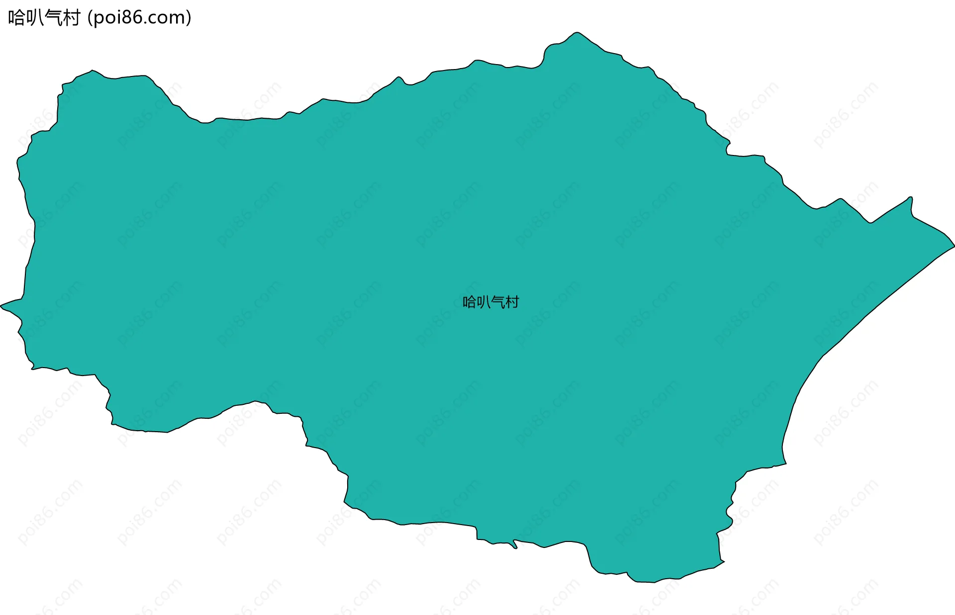 哈叭气村边界地图