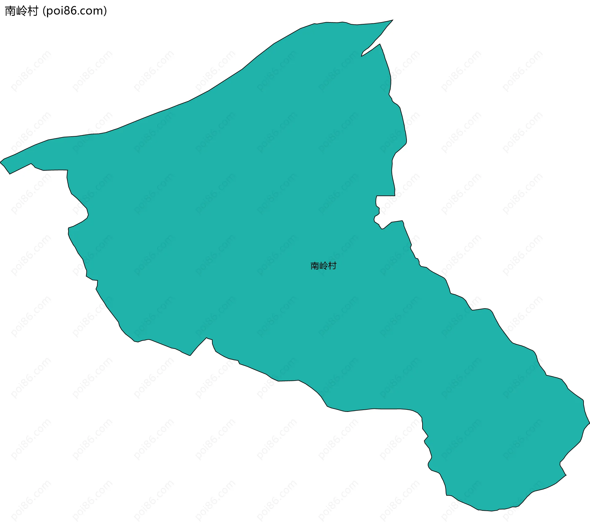 南岭村边界地图