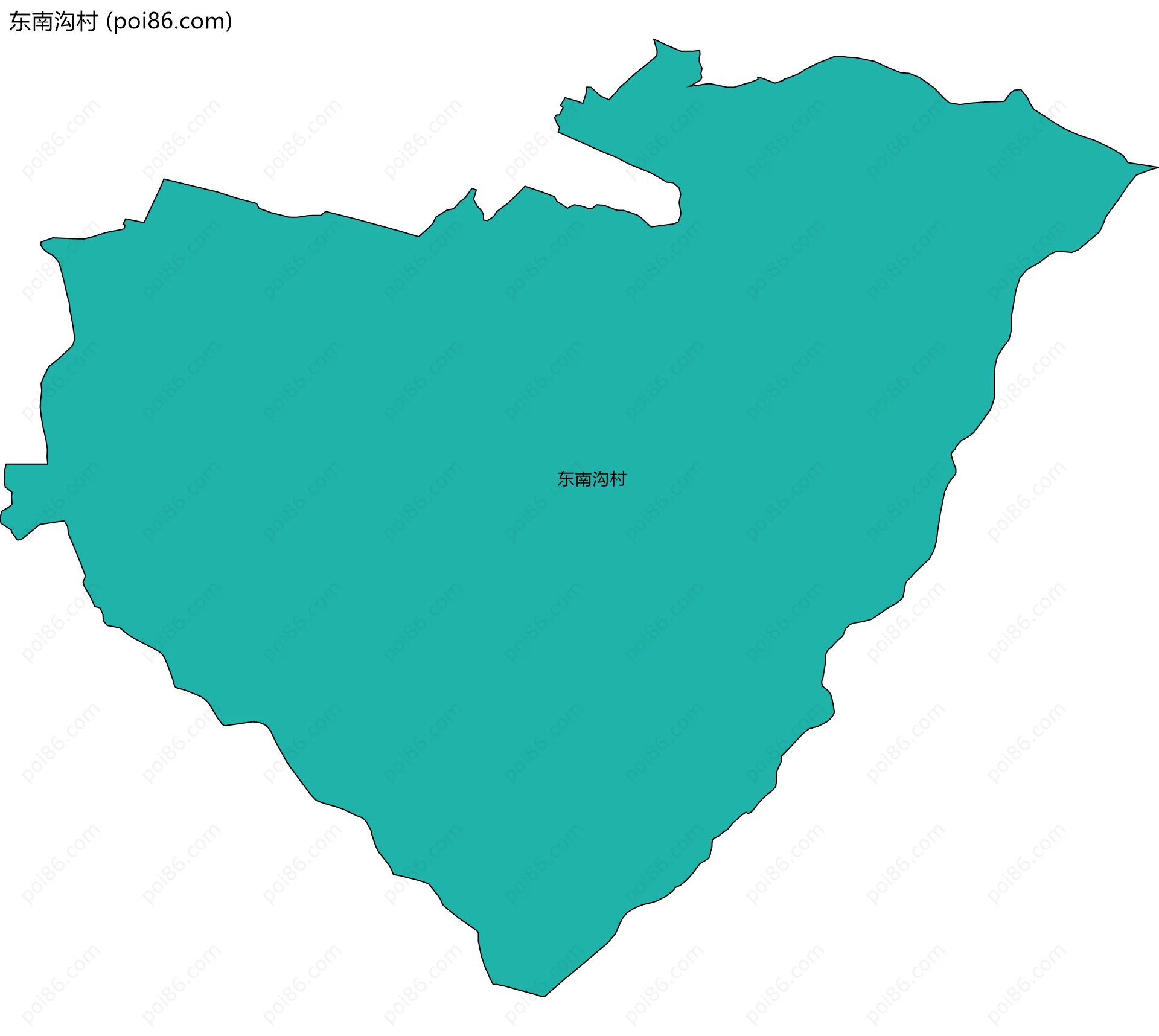 东南沟村边界地图