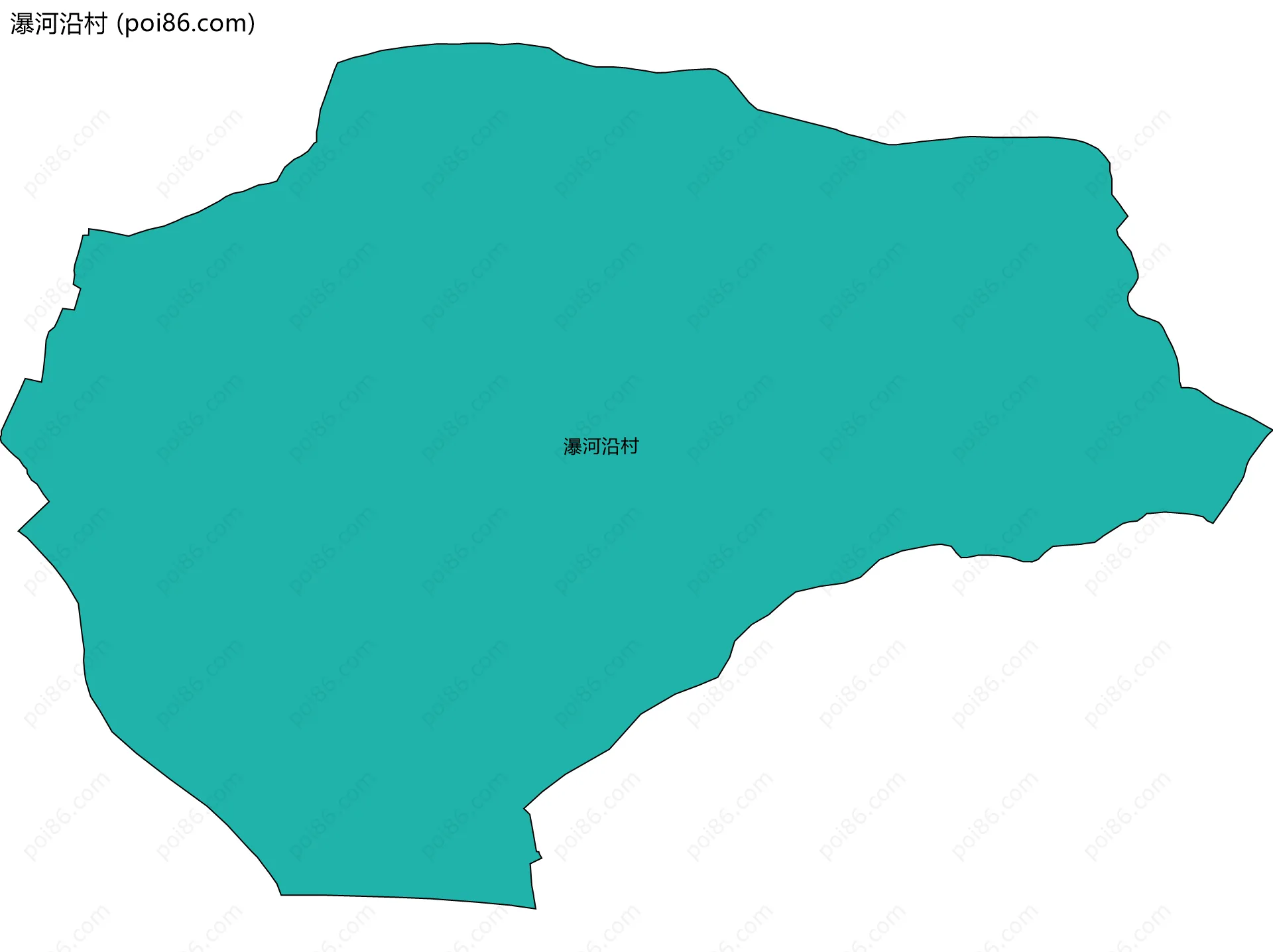 瀑河沿村边界地图